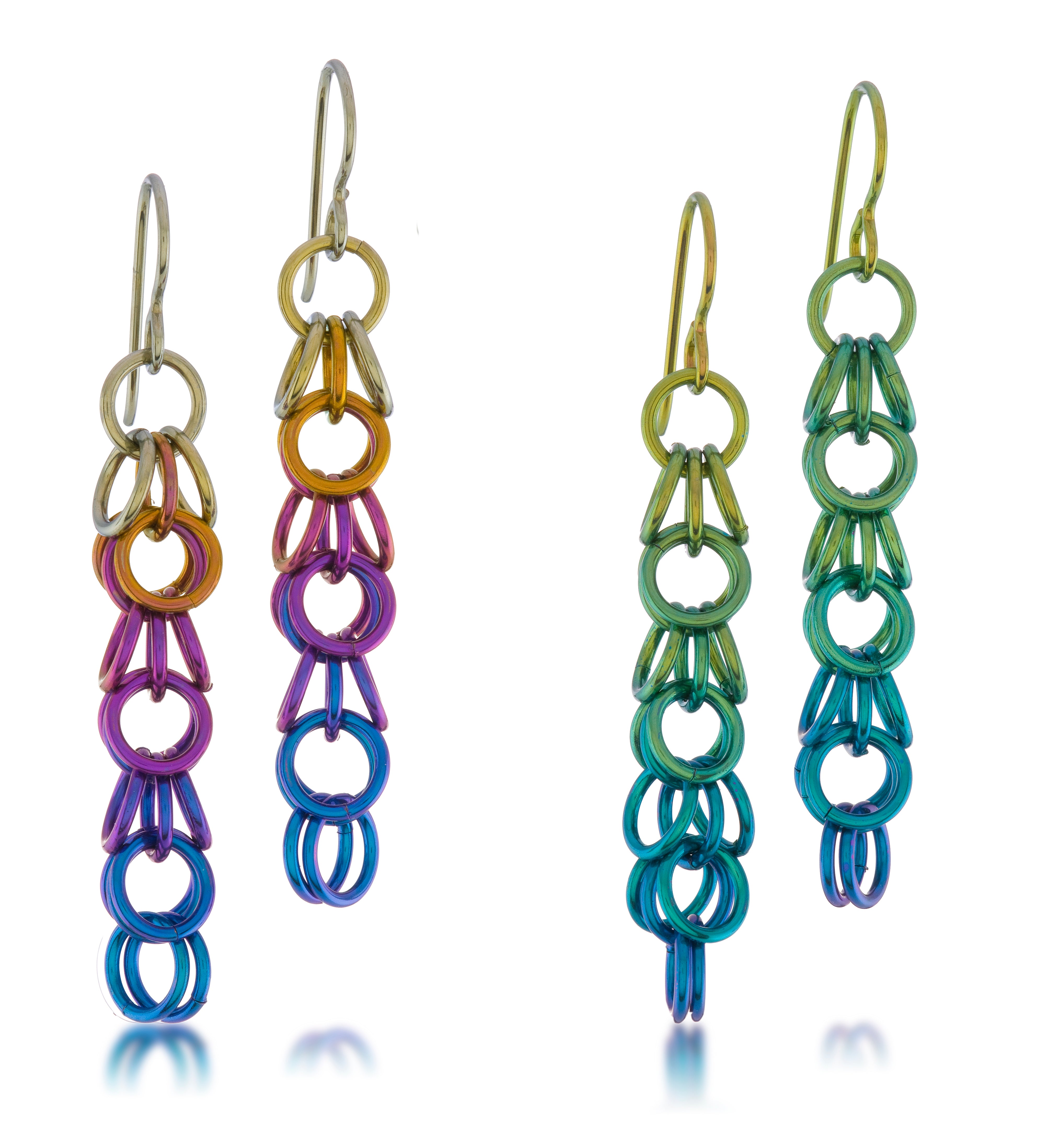 SALE: Niobium Fringe Earrings