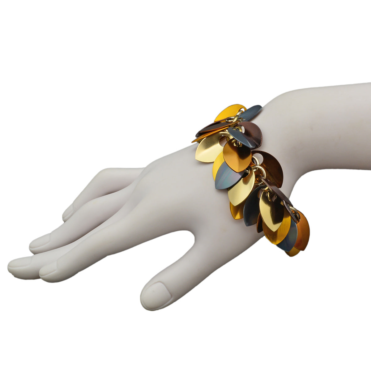 Leaves Bracelet - Brown Metallic