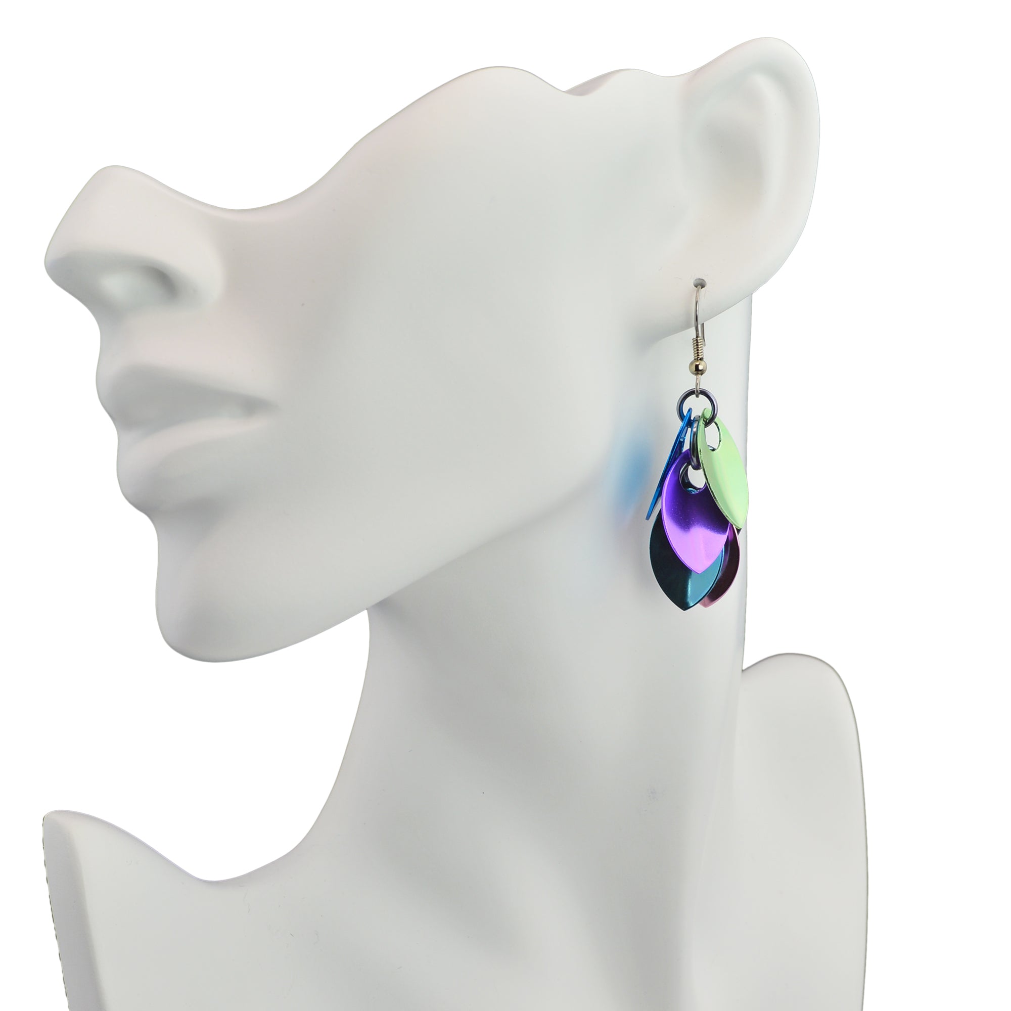 Cascading Leaves Short Earrings - Cosmic Unicorn