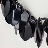 Cascading Leaves Necklace - Black