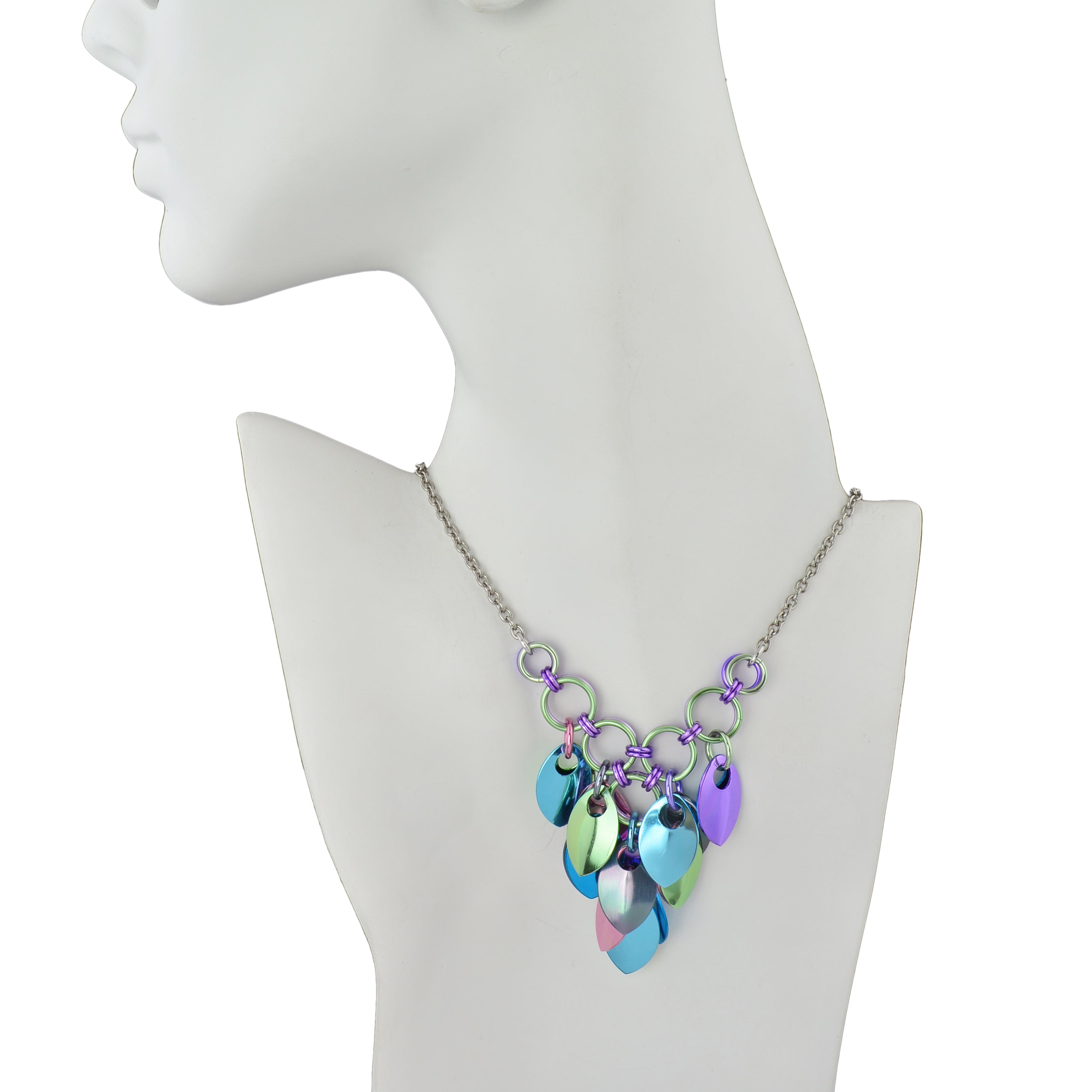 Cascading Leaves V Necklace - Cosmic Unicorn