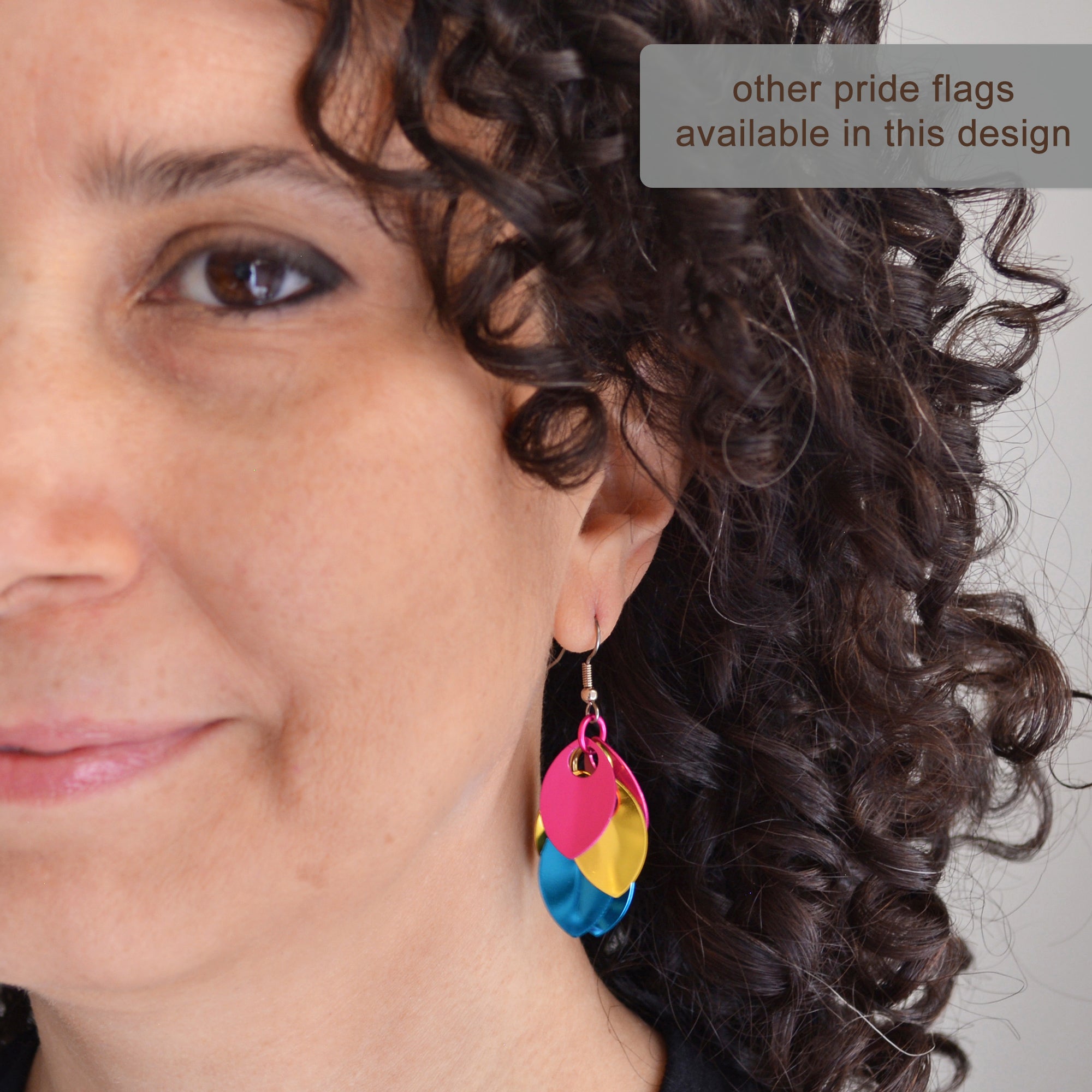 Bisexual Pride - Cascading Leaves Short Earrings