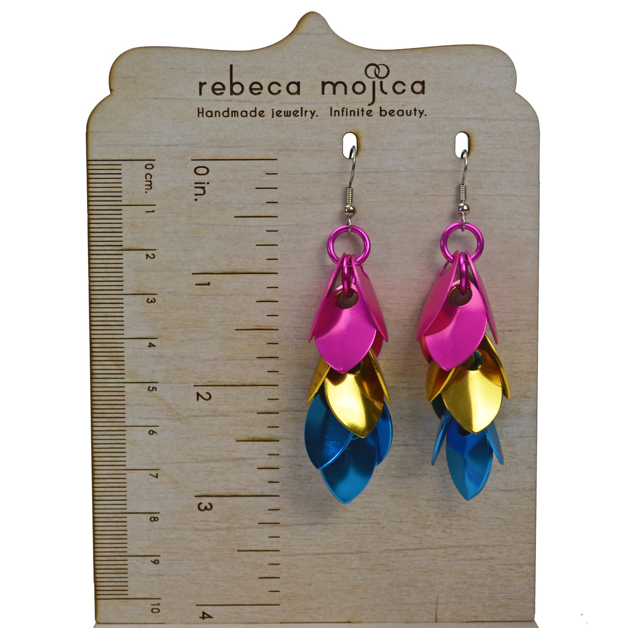 Pansexual Pride - Long Feathered Earrings