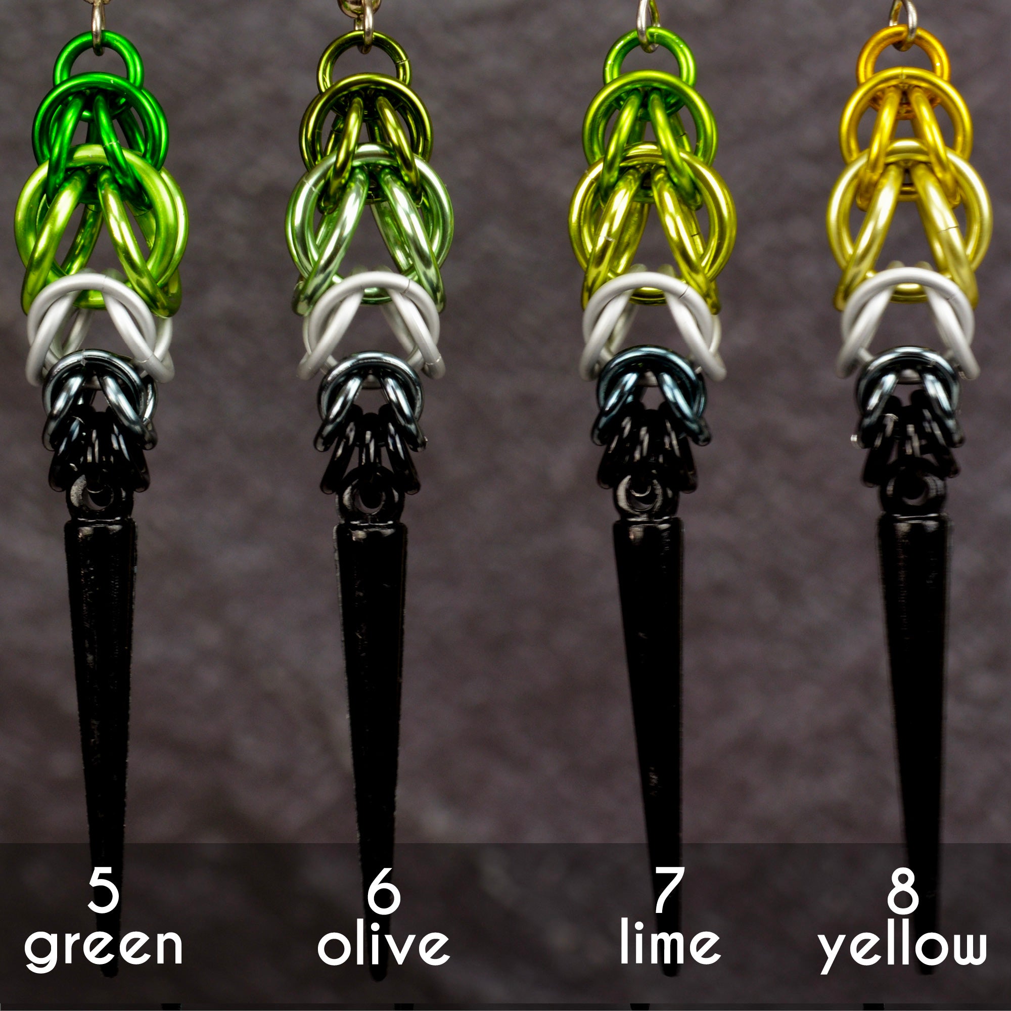 Black Spike Ombre Earrings