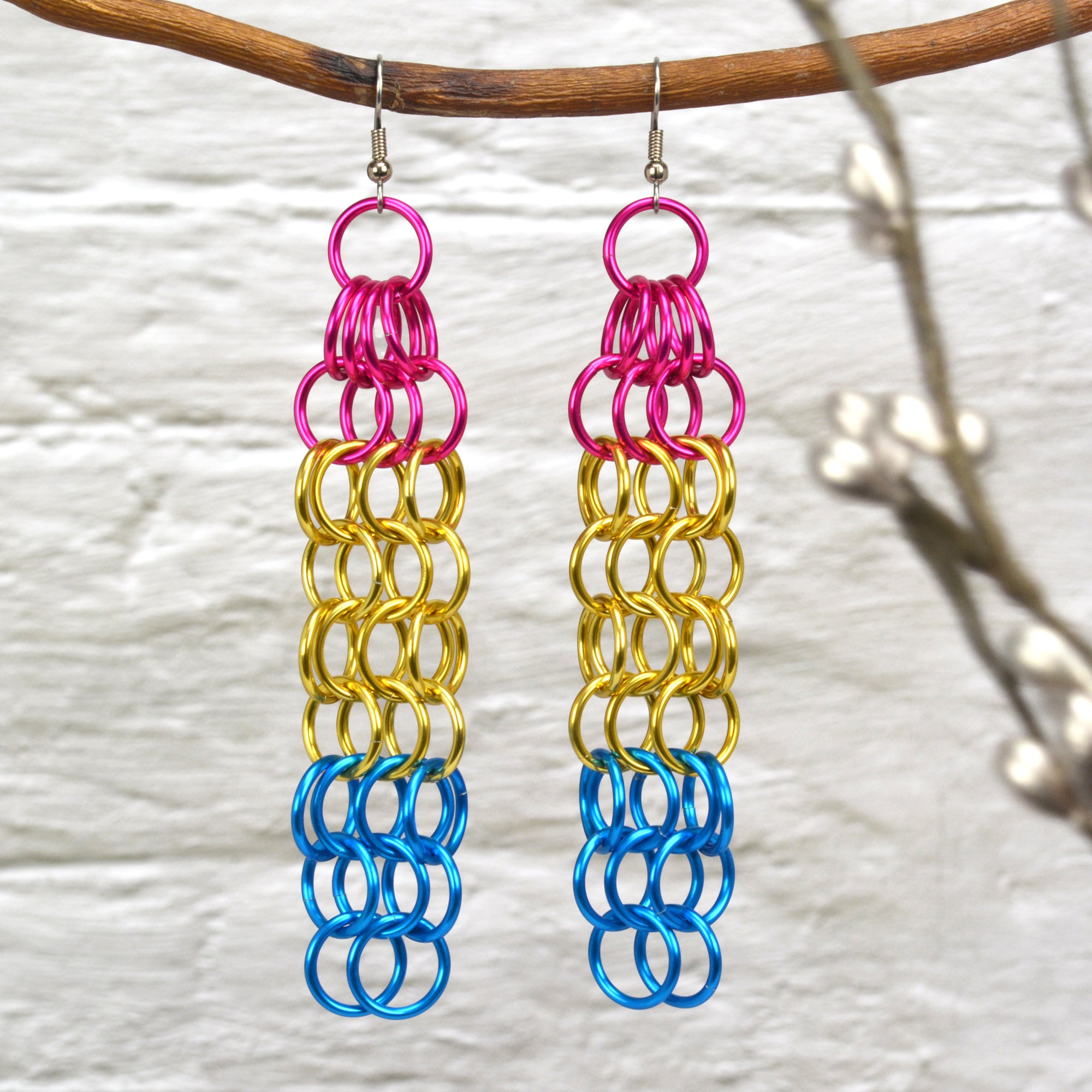 Pansexual Pride - Mesh Earrings