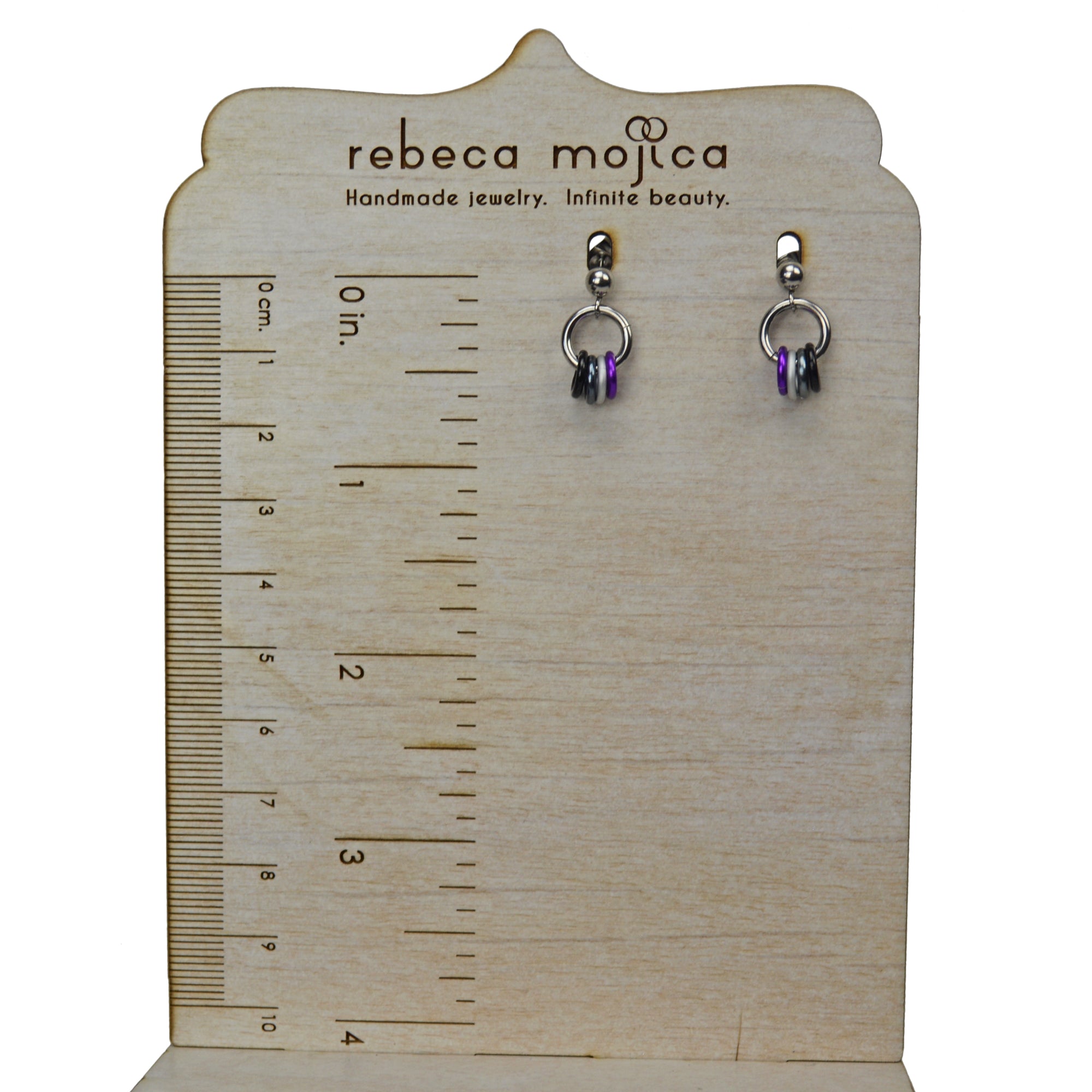 Asexual Pride - Tiny Flag Earring Studs