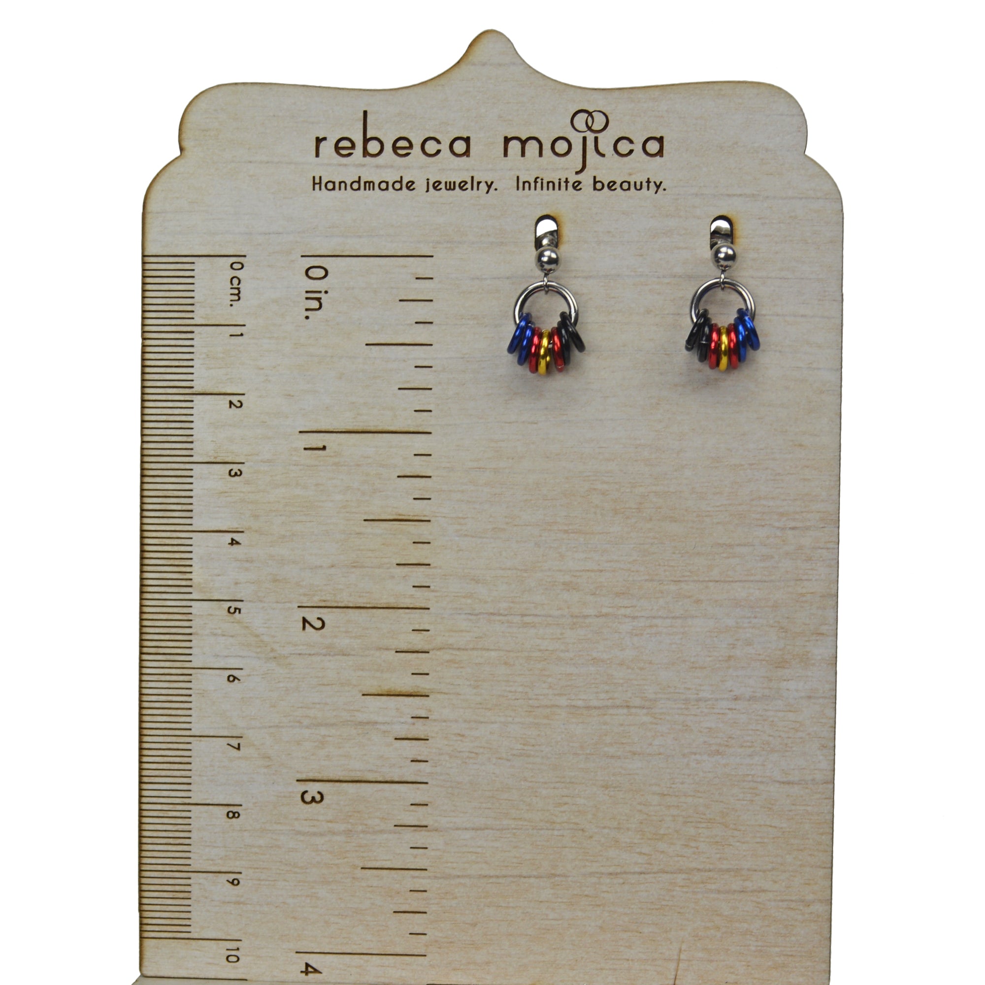 Polyamorous Pride - Tiny Flag Earring Studs