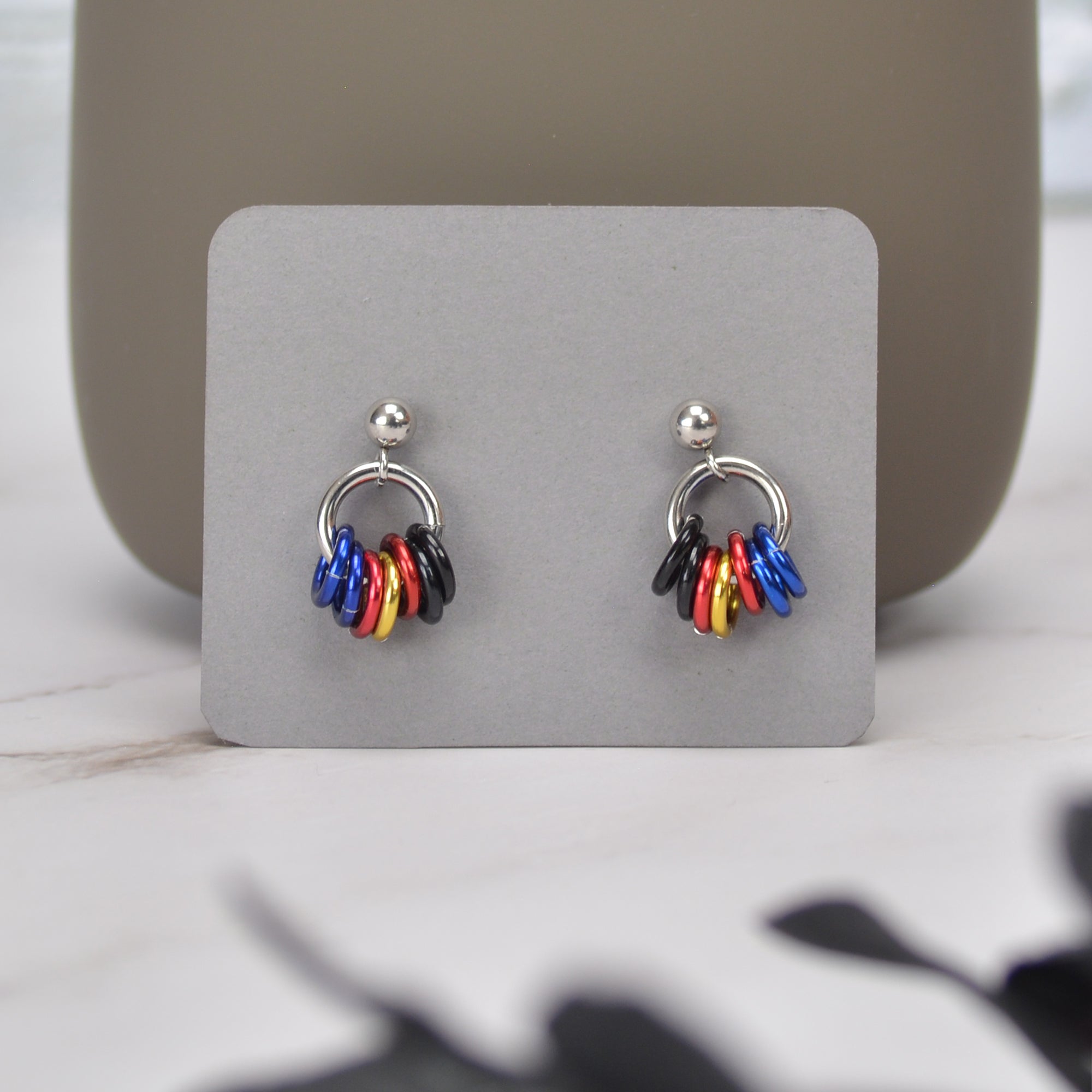 Polyamorous Pride - Tiny Flag Earring Studs
