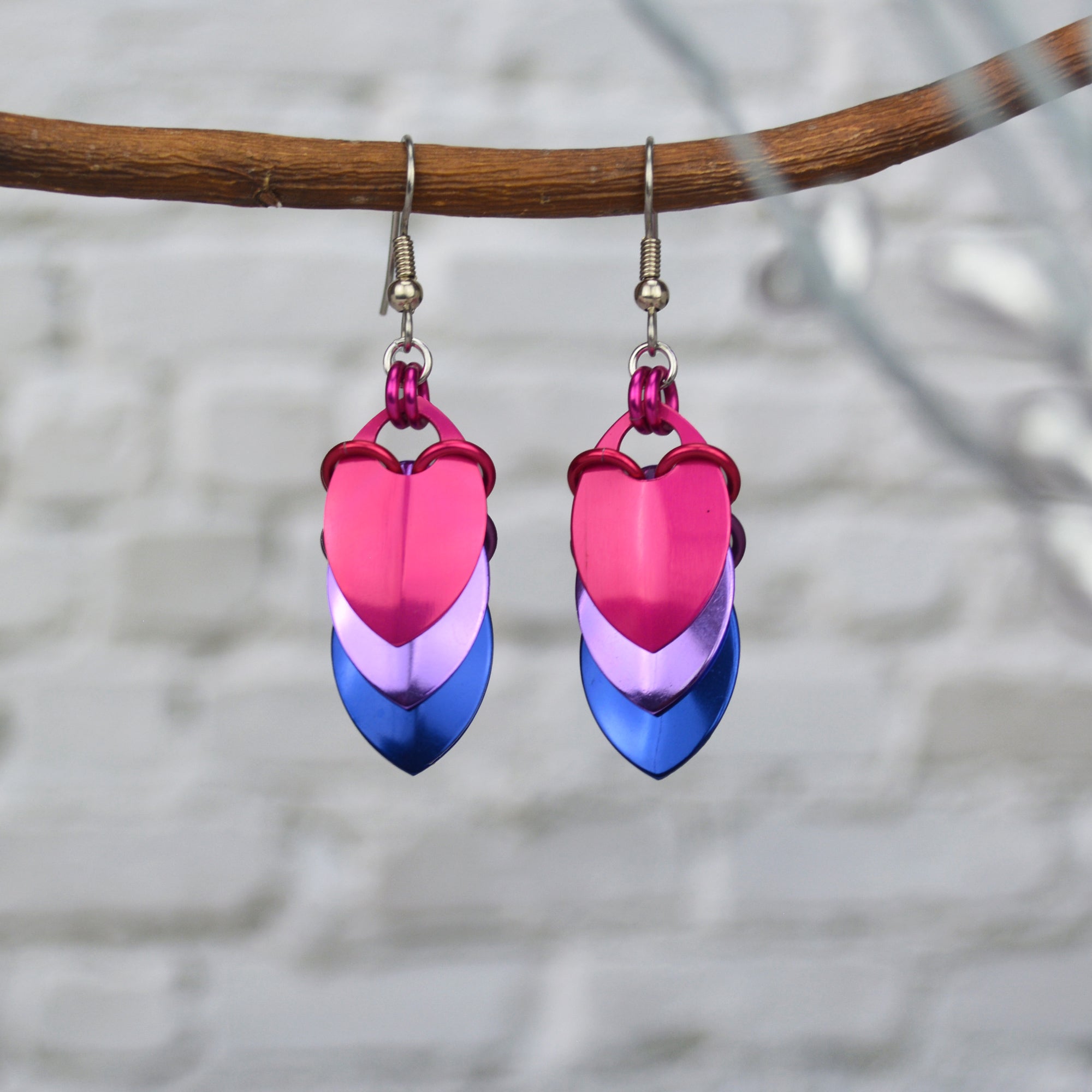 Bisexual Pride - Chevron Earrings
