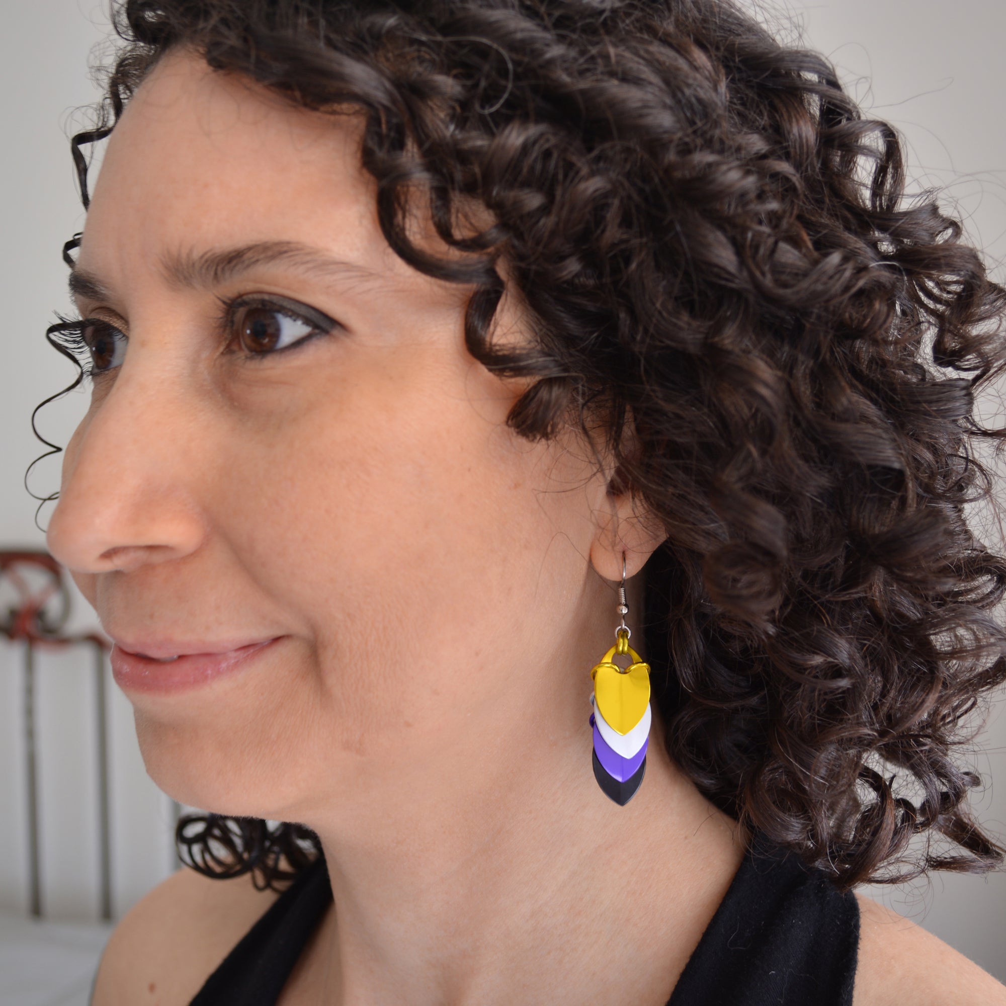 Nonbinary Pride - Chevron Earrings