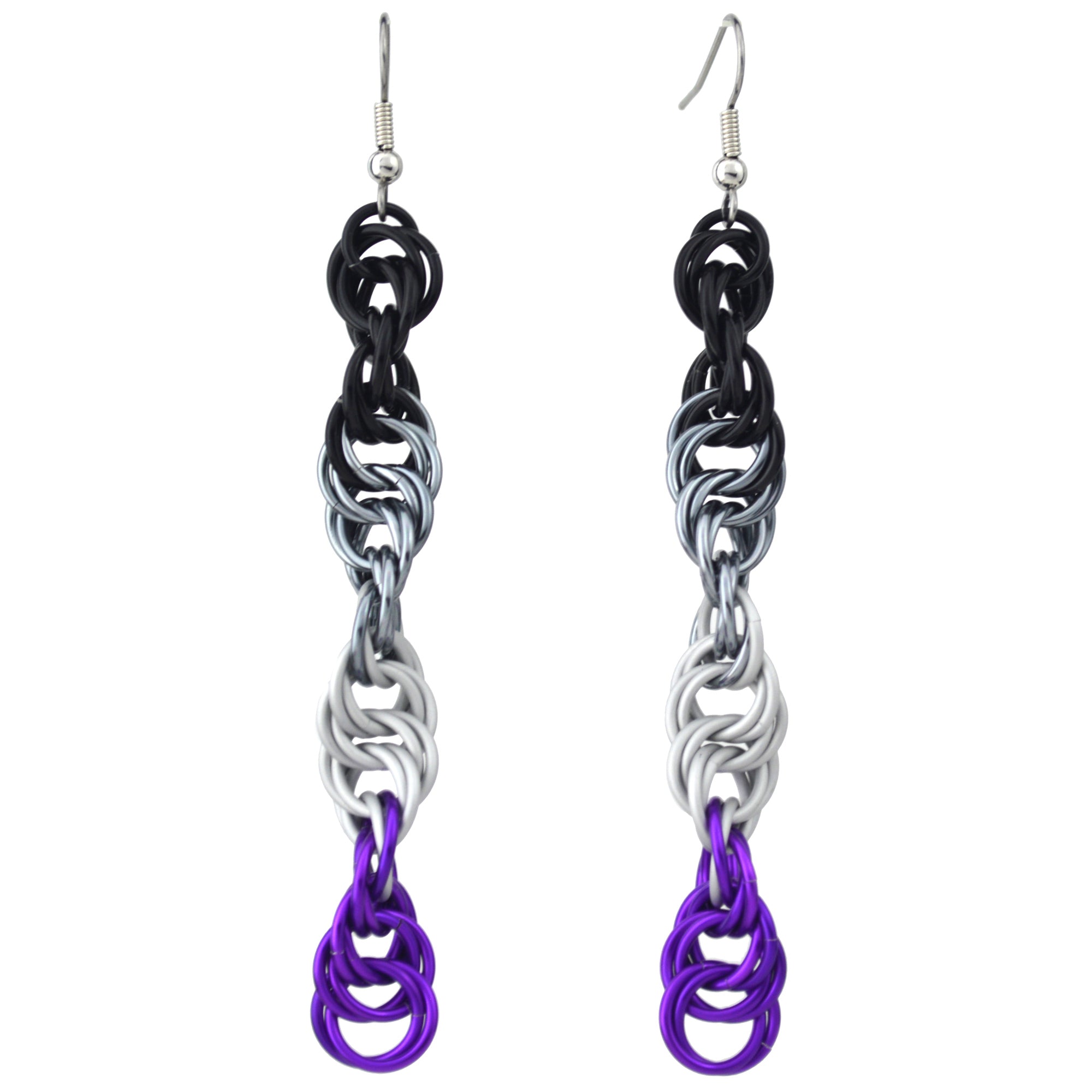 Asexual Pride - Helix Earrings