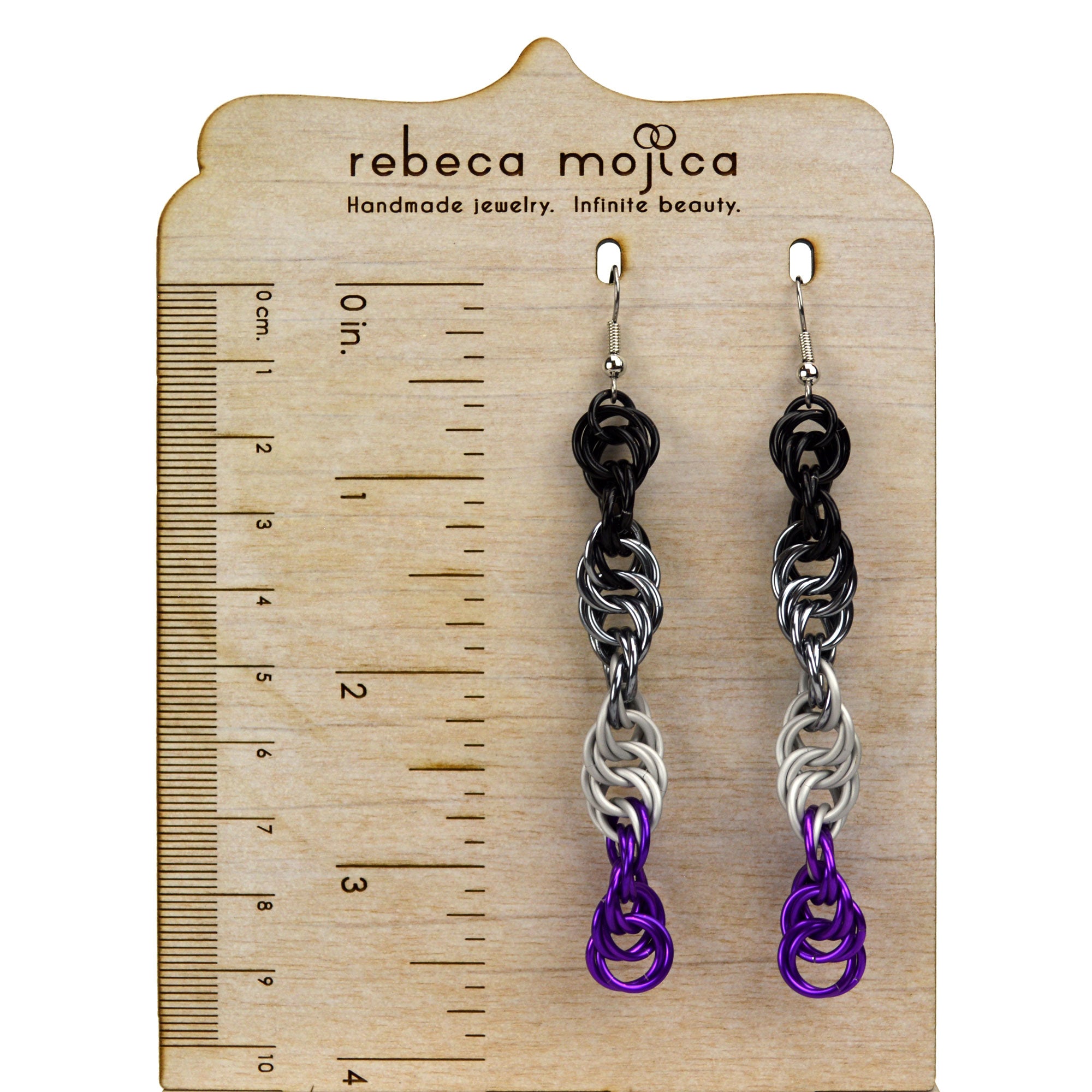 Asexual Pride - Helix Earrings