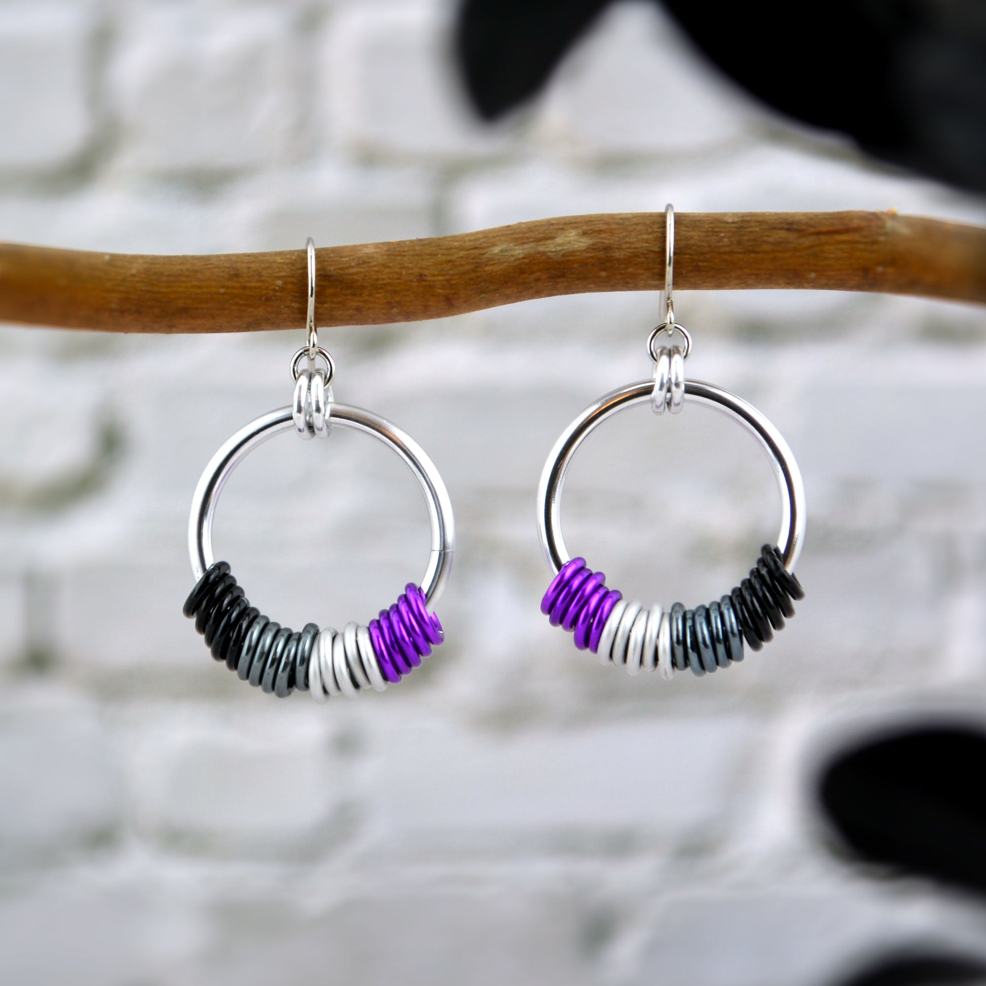 Asexual Pride - Hoop Earring
