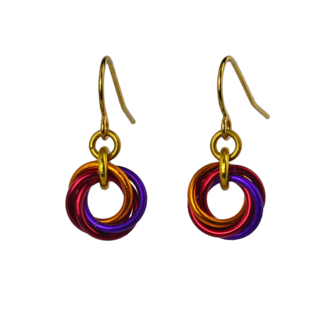 Mini Knot Earrings - Sunset