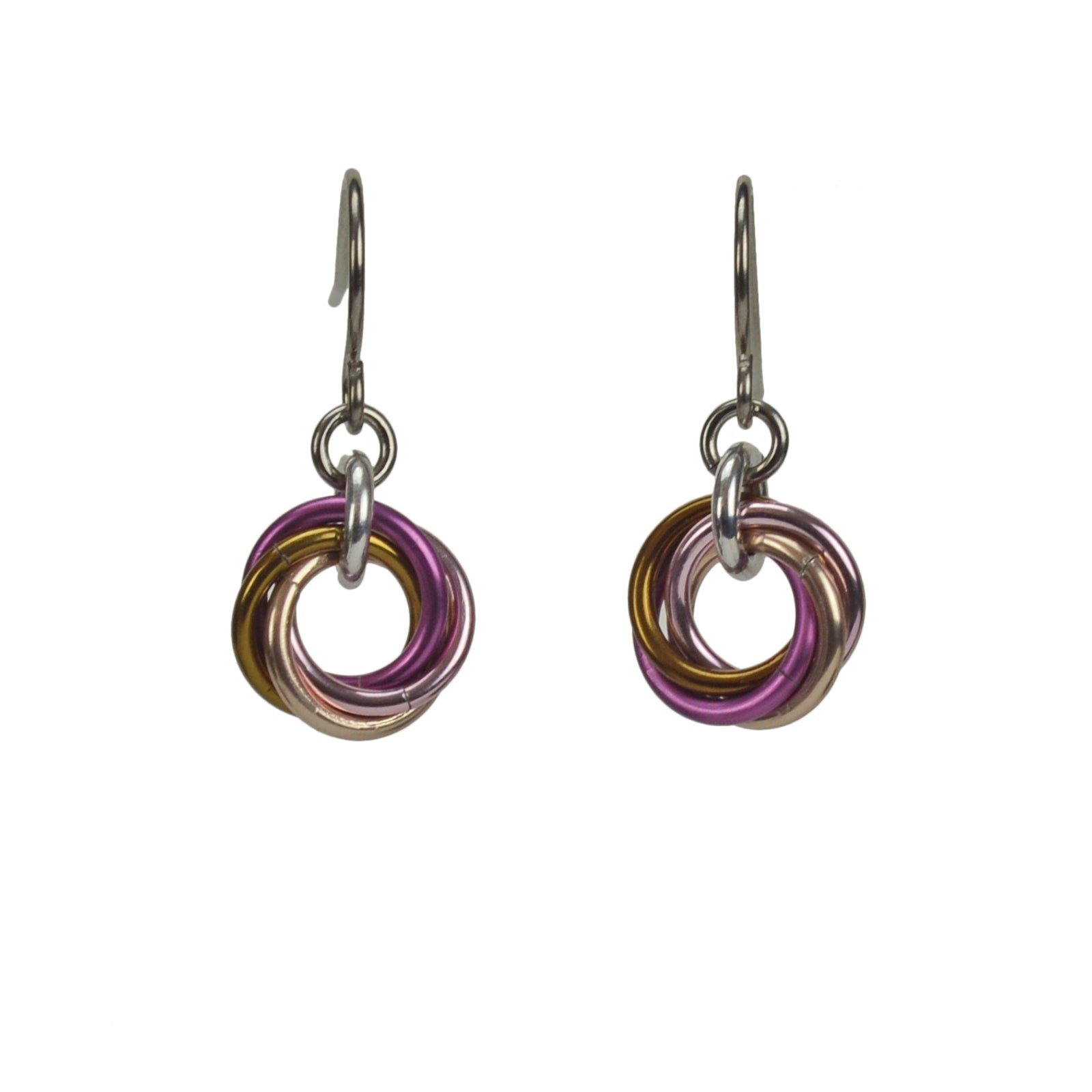Mini Knot Earrings - Vintage Rose