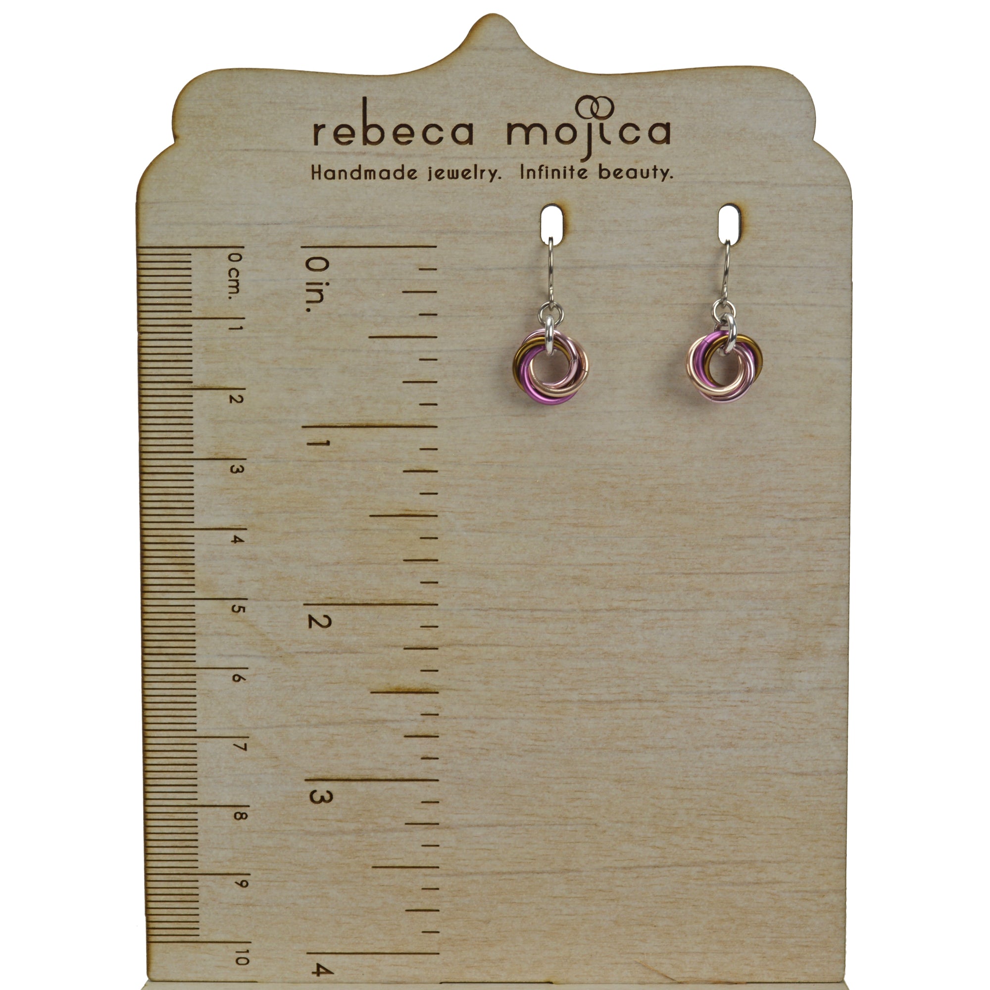 Mini Knot Earrings - Vintage Rose