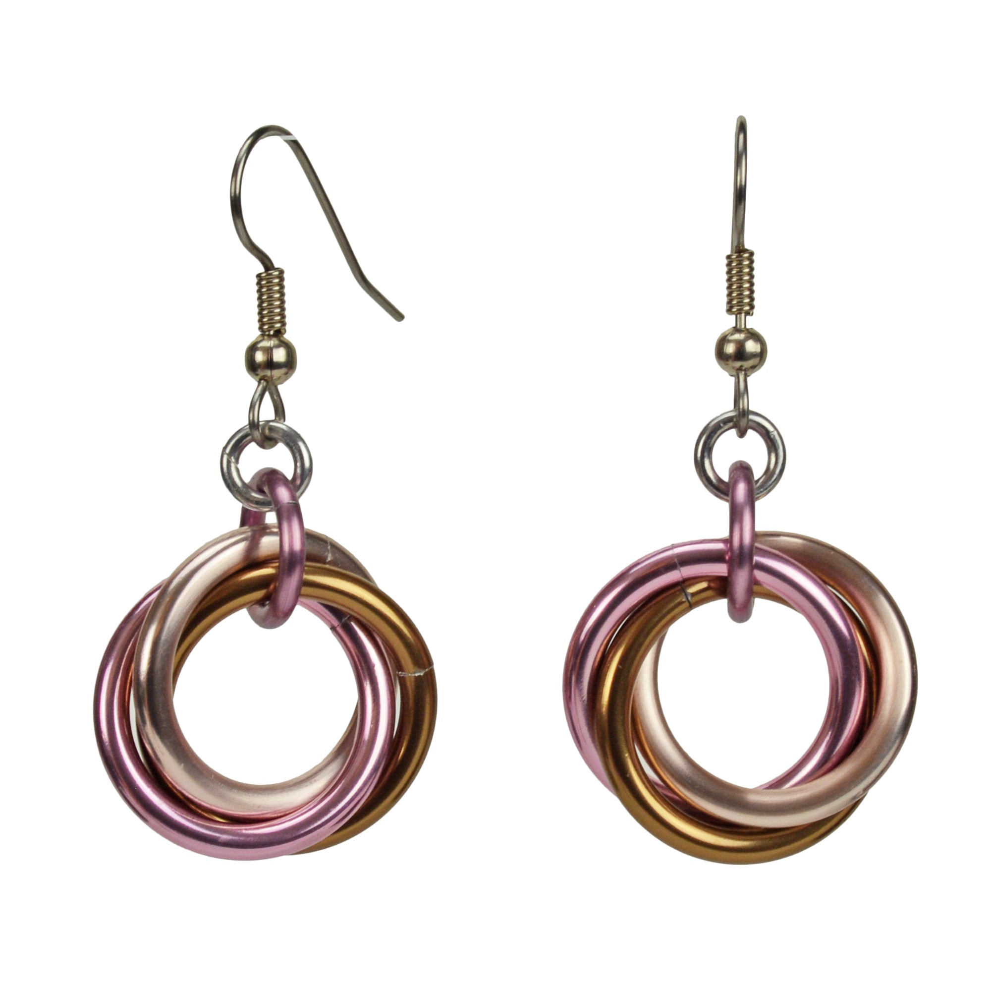 Large Knot Earrings - Vintage Rose