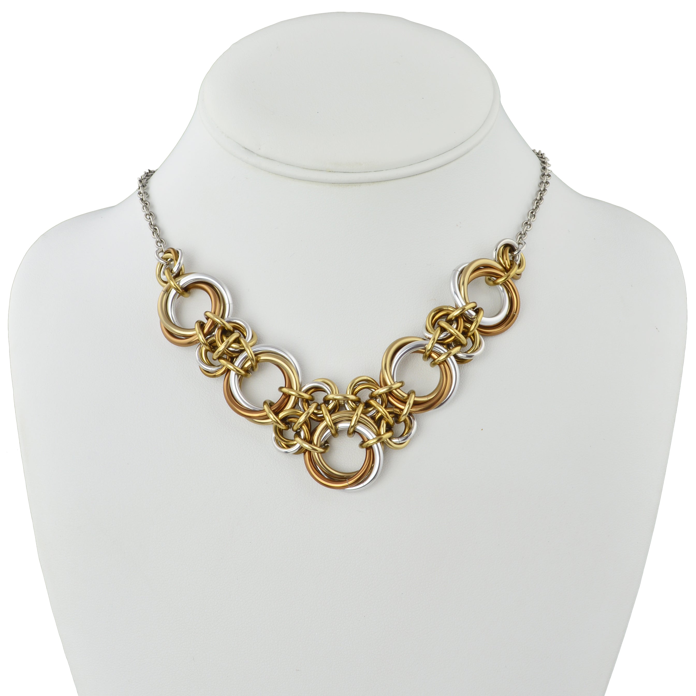 Knotted V Necklace - Granite