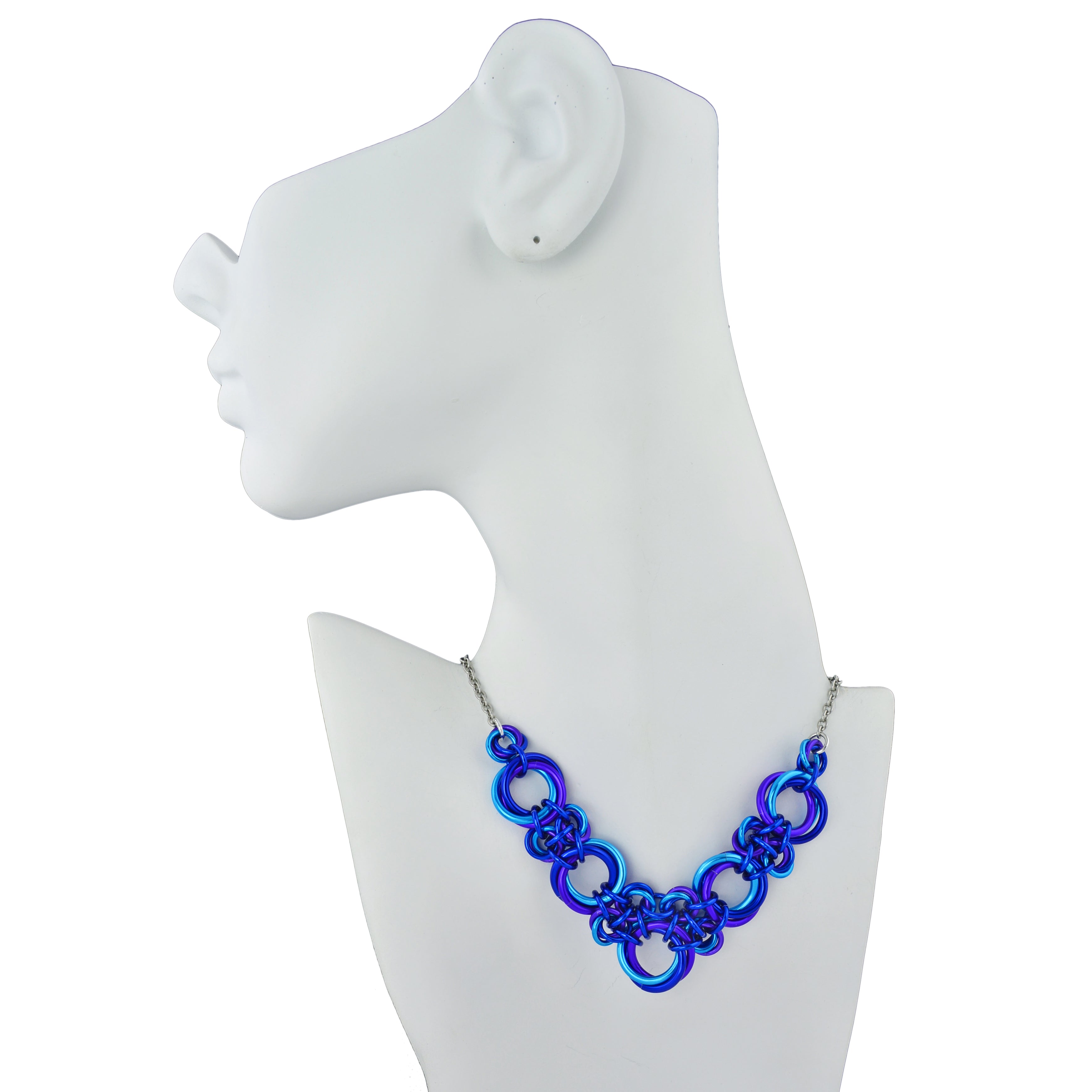 Knotted V Necklace - Water