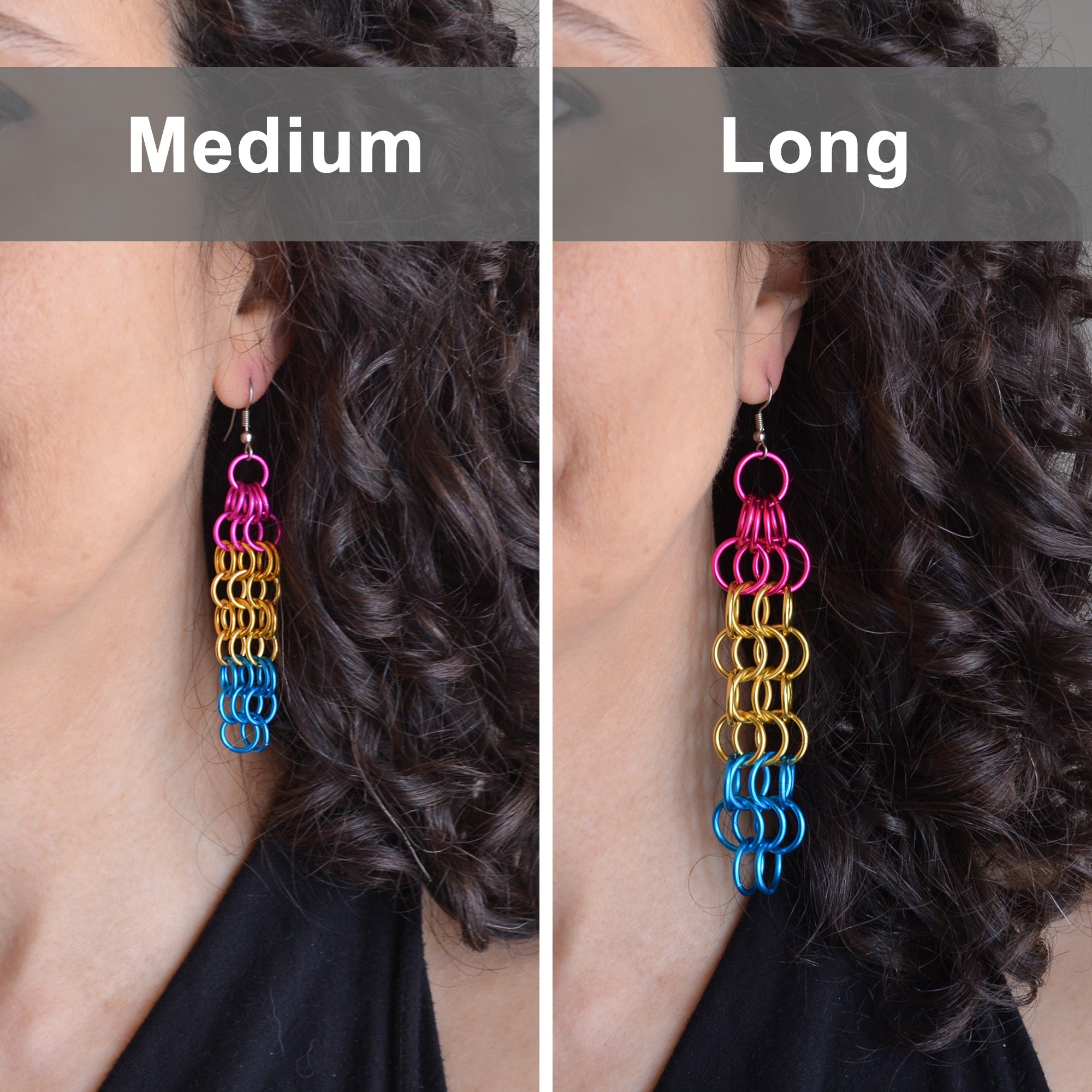 Pansexual Pride - Mesh Earrings
