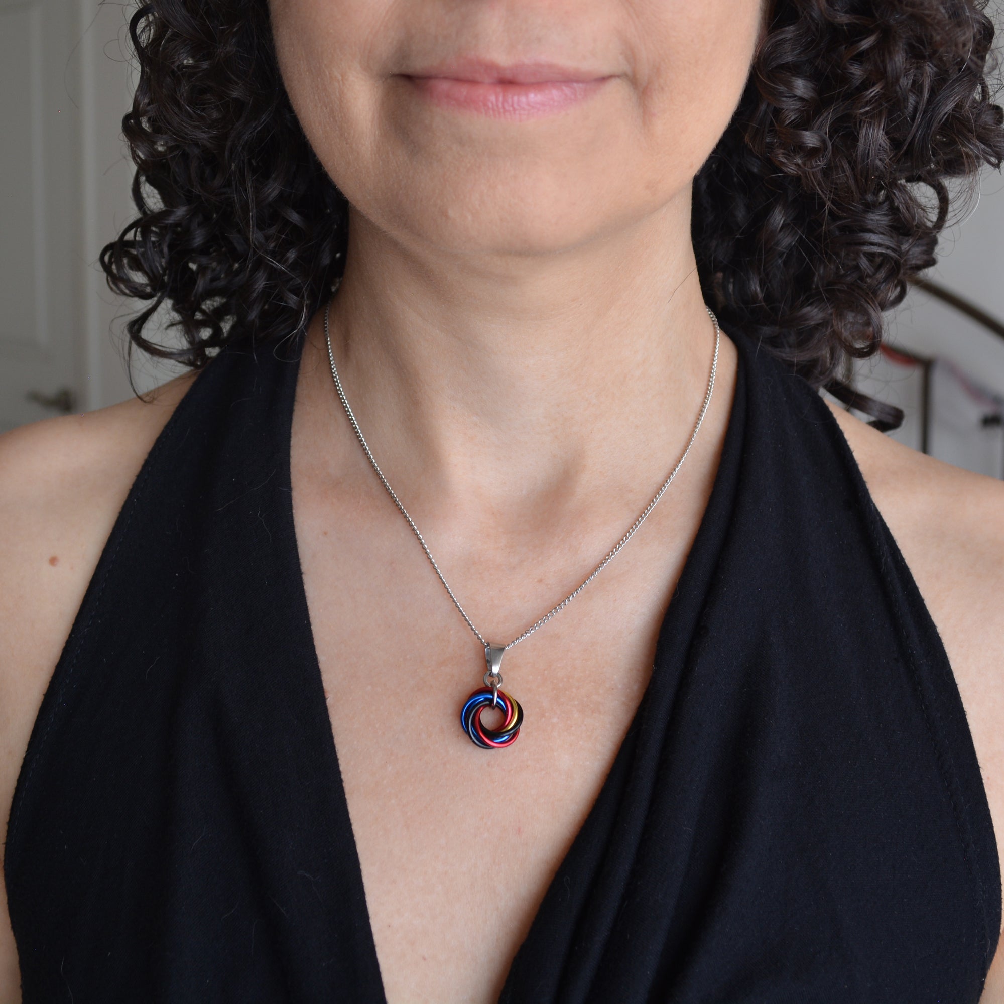 Polyamorous Pride - Small Swirl Pendant