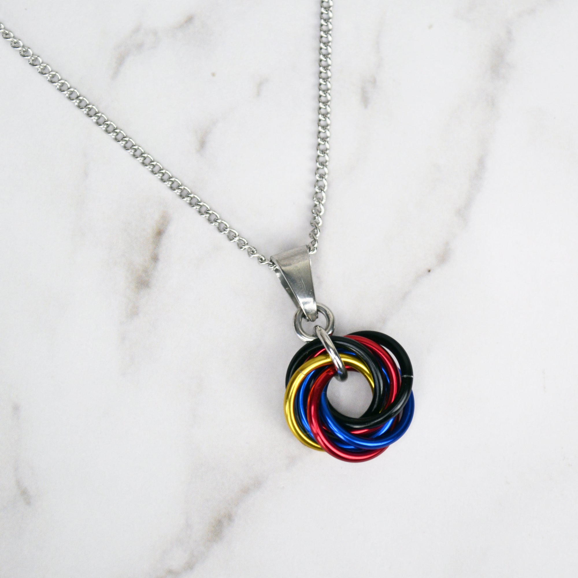 Polyamorous Pride - Small Swirl Pendant