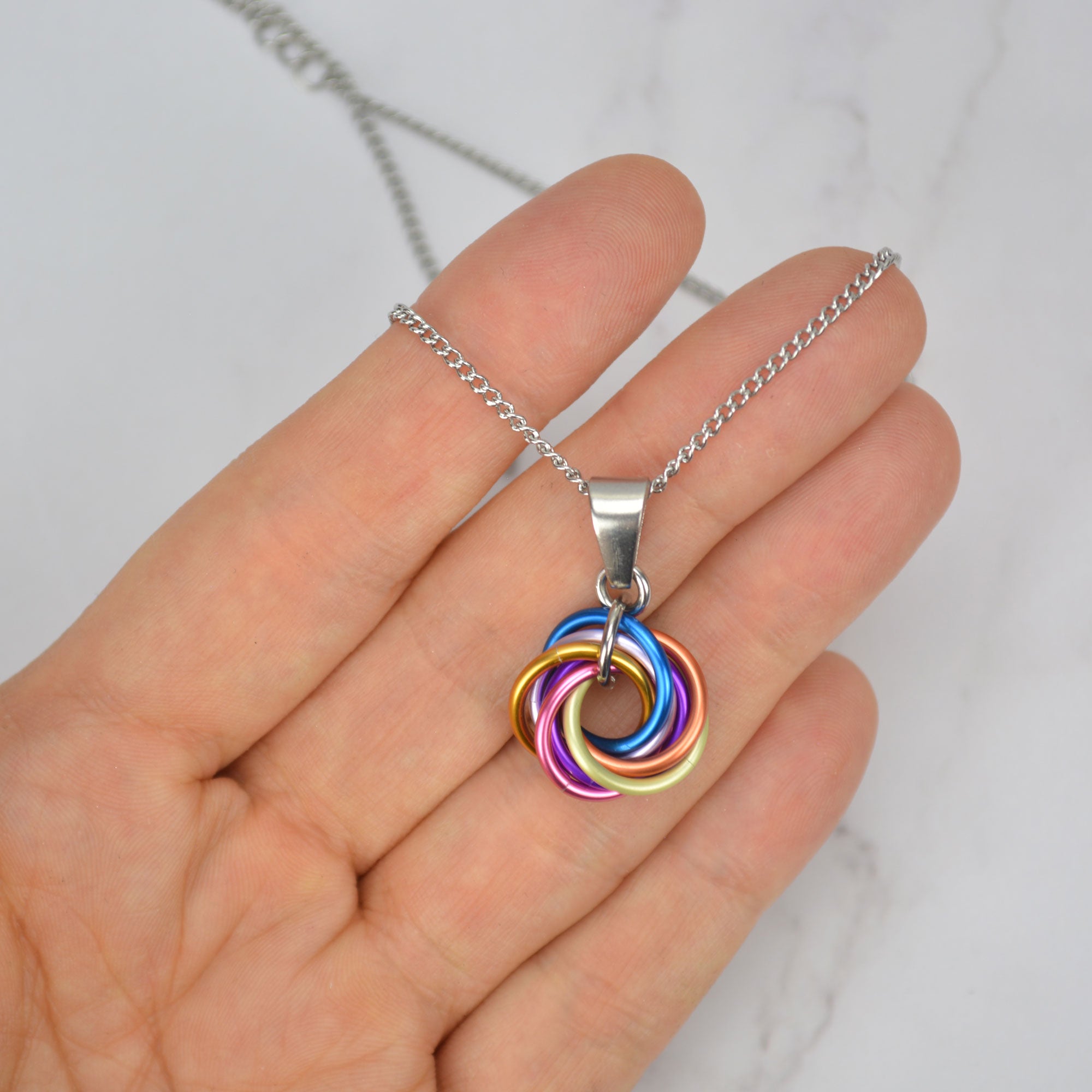 Xenogender Pride - Small Swirl Pendant