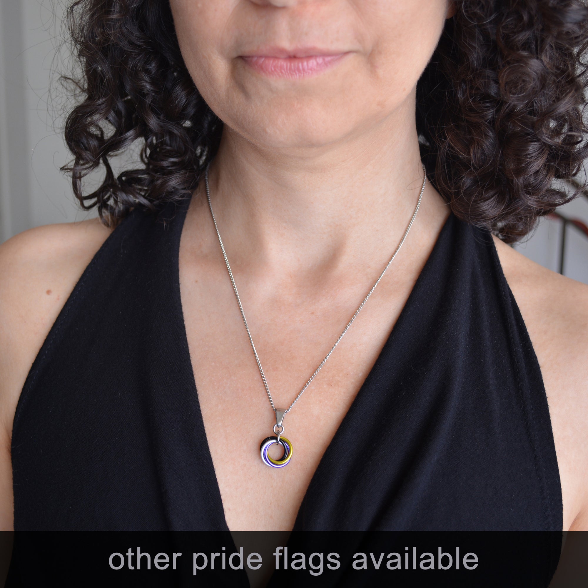 New Polyamory Pride - Small Swirl Pendant