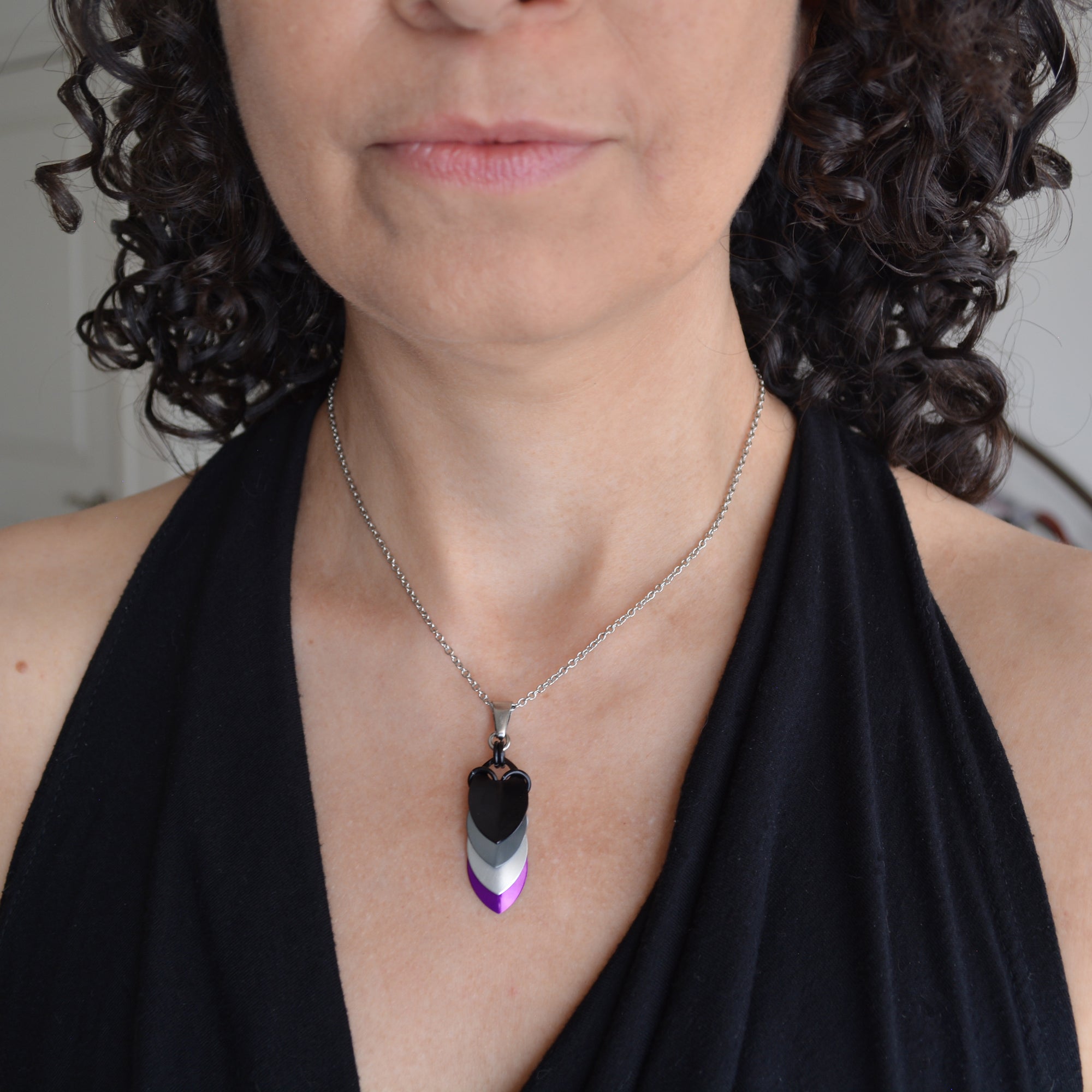 Asexual Pride - Chevron Medium Pendant