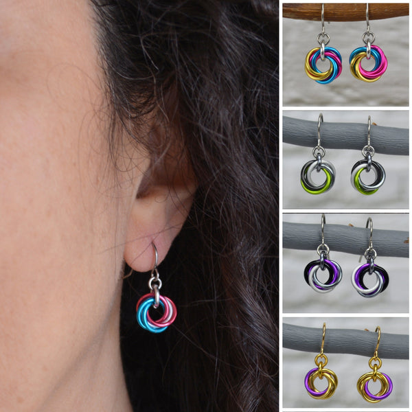 Asexual Pride - Mini Knot Earring
