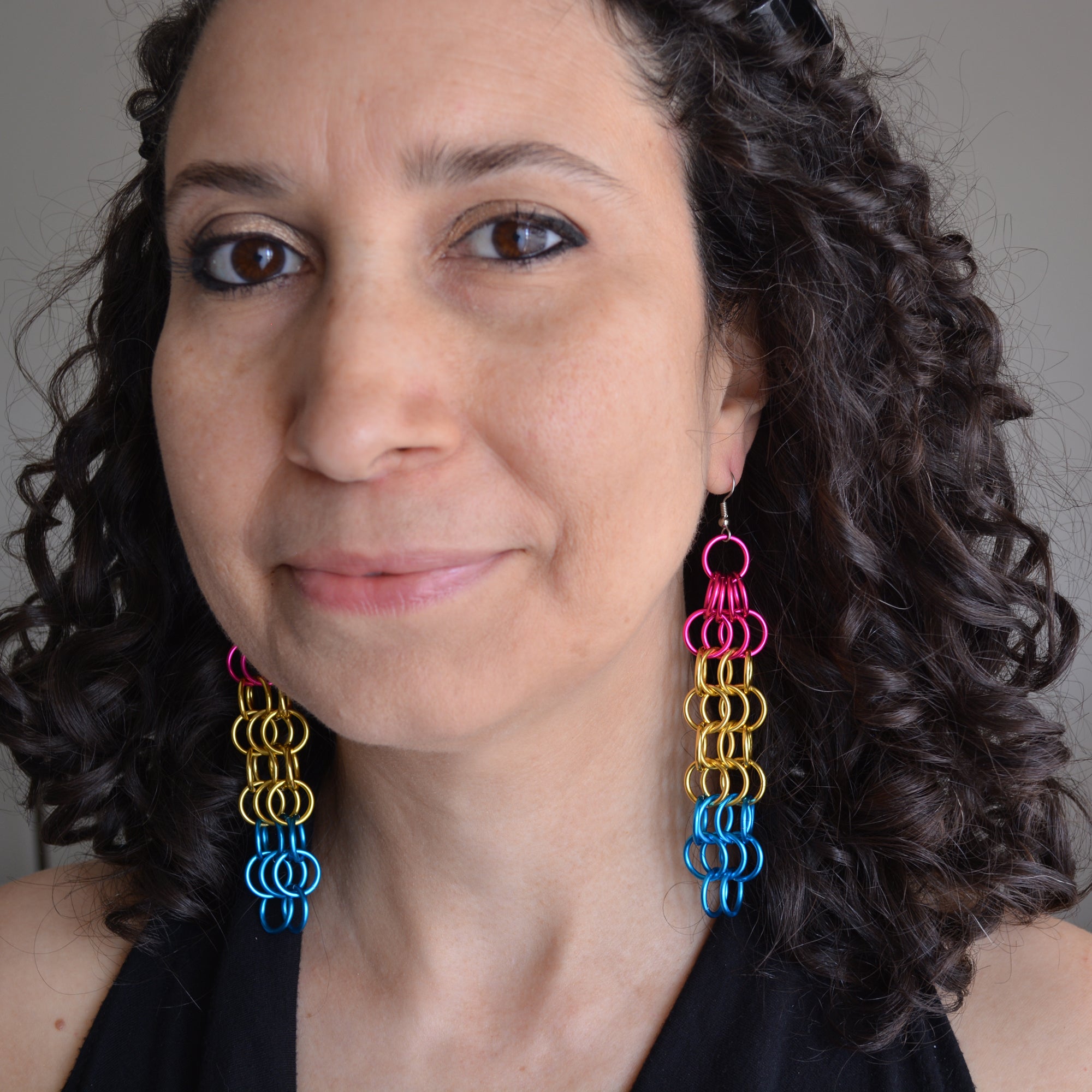 Pansexual Pride - Mesh Earrings