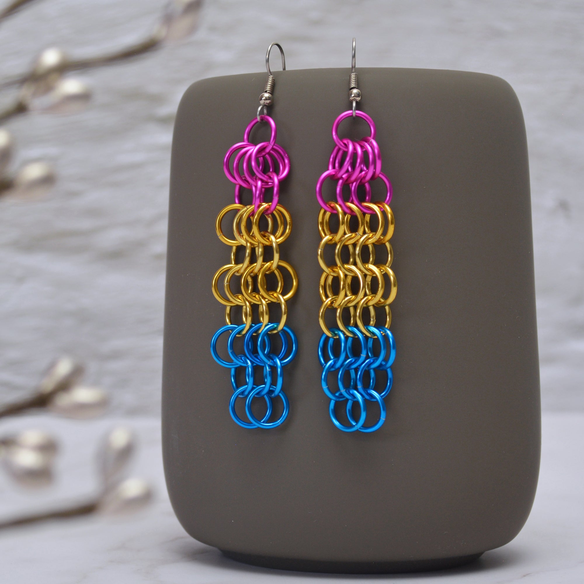 Pansexual Pride - Mesh Earrings