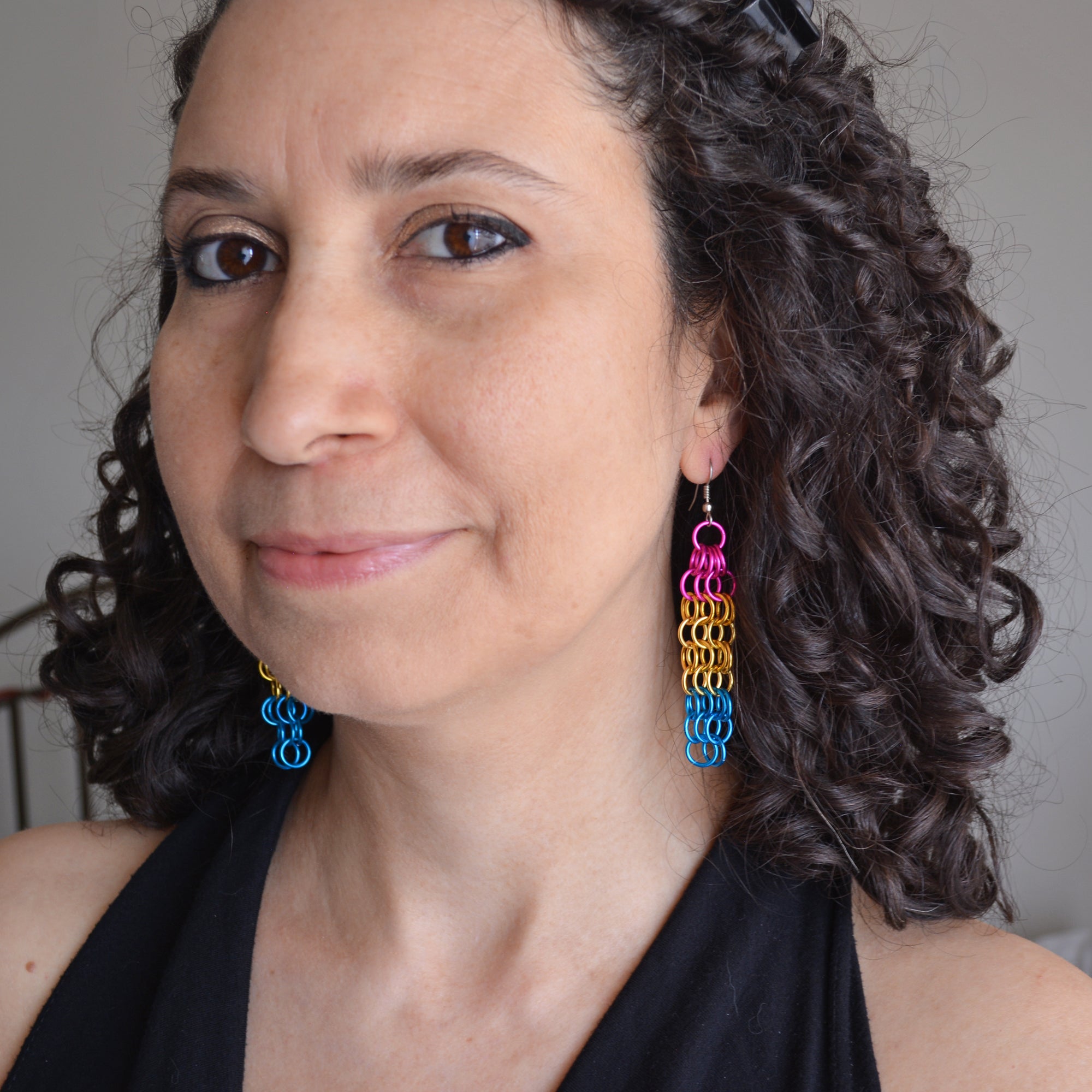 Pansexual Pride - Mesh Earrings