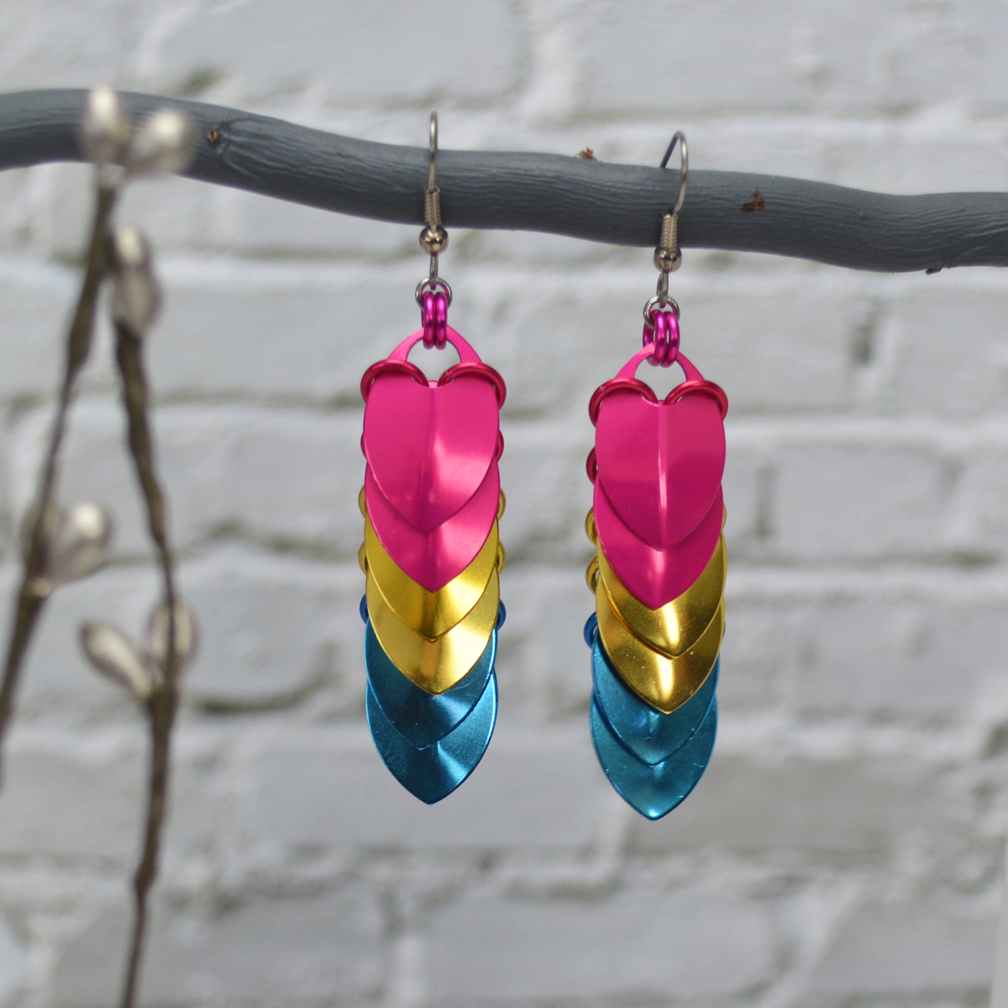 Pansexual Pride - Chevron Earrings