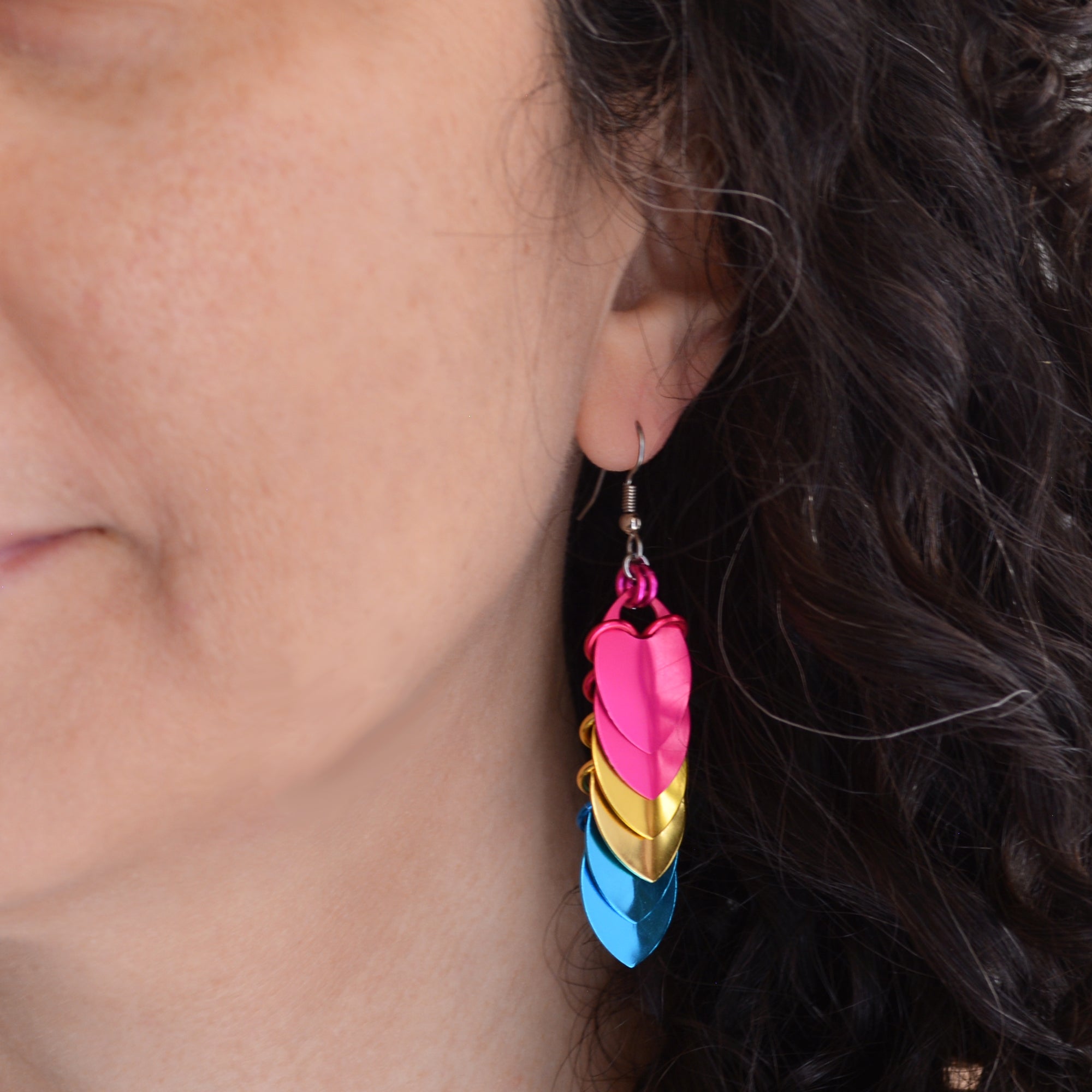 Pansexual Pride - Chevron Earrings