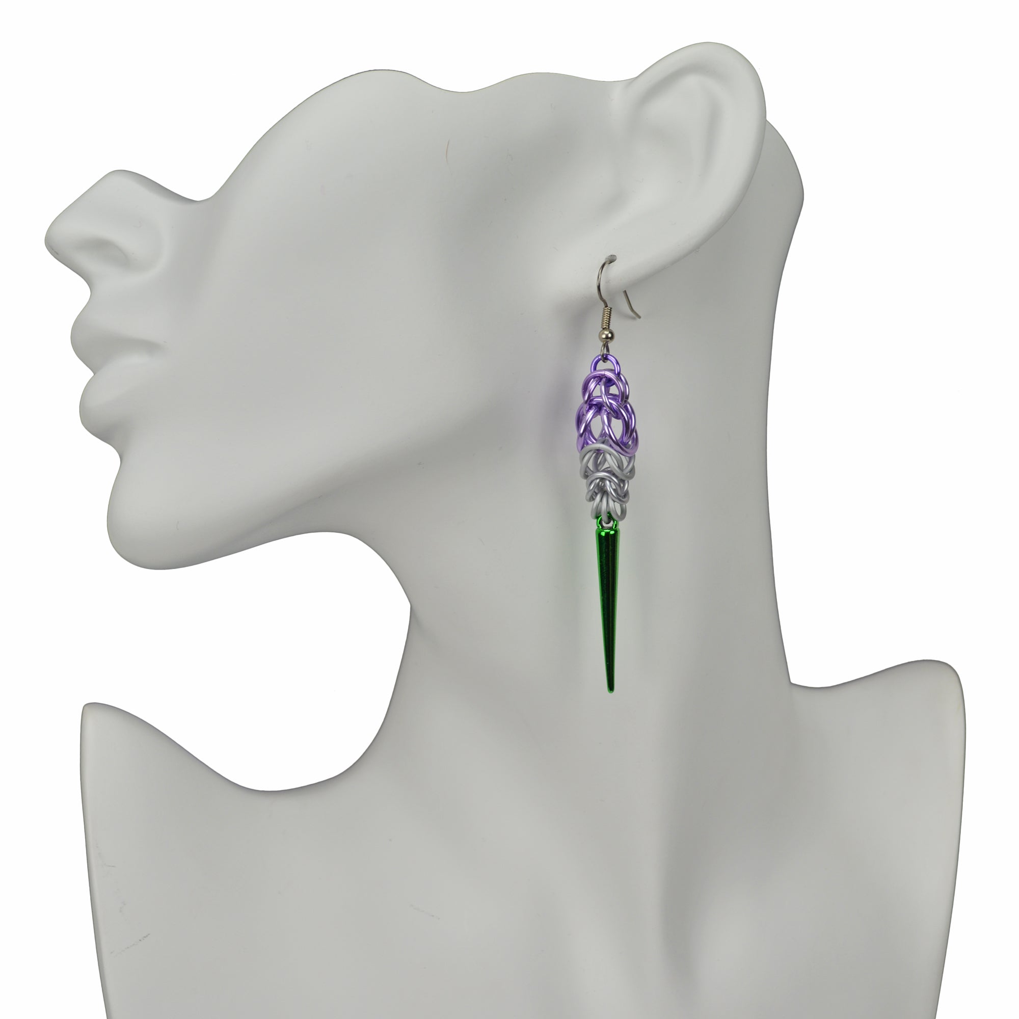 Genderqueer Pride - Spike Earrings