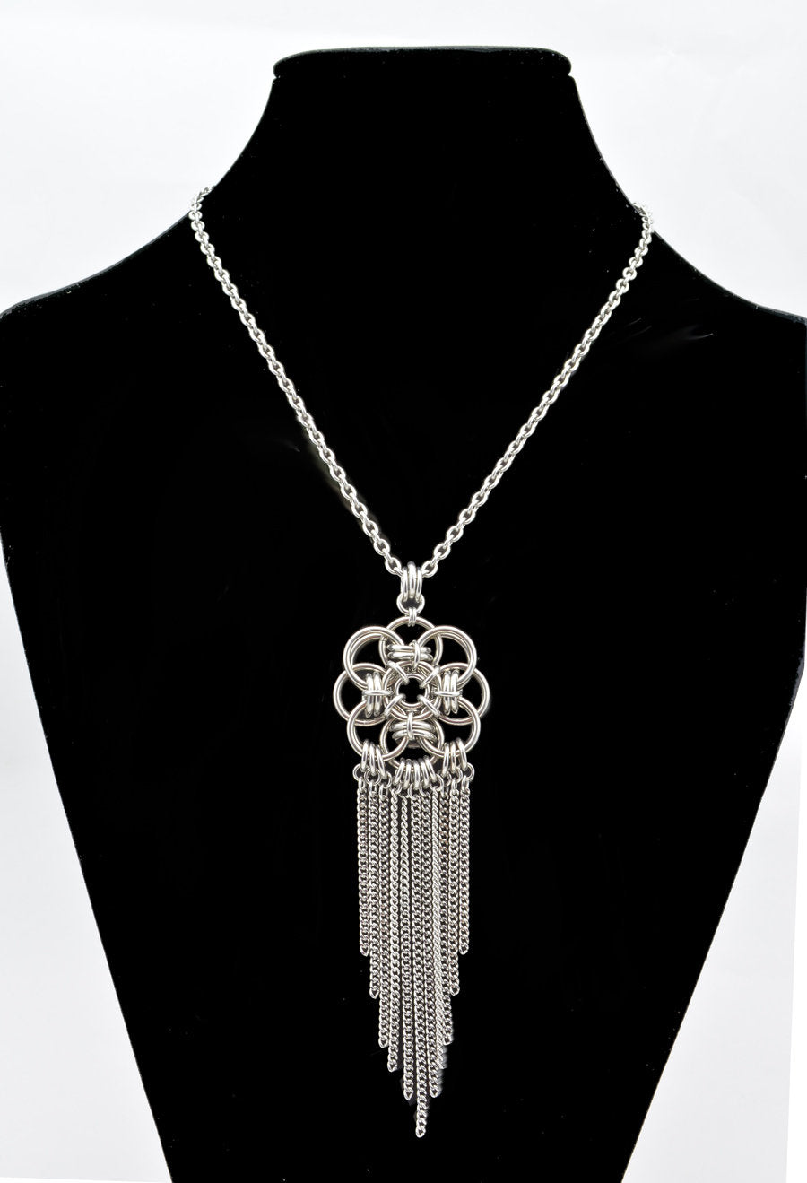 Quantum Rose MEDIUM Pendant with Fringe
