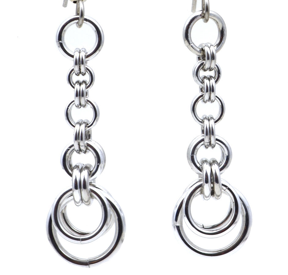 Crescent Chain Dangle Earrings