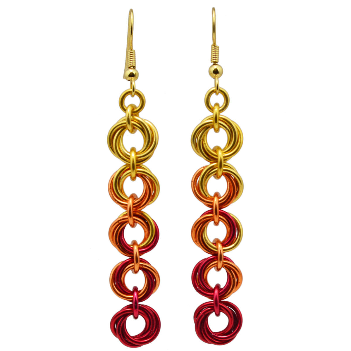 5-Knot Earrings - Flame