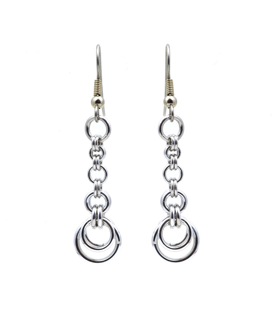 Crescent Chain Dangle Earrings
