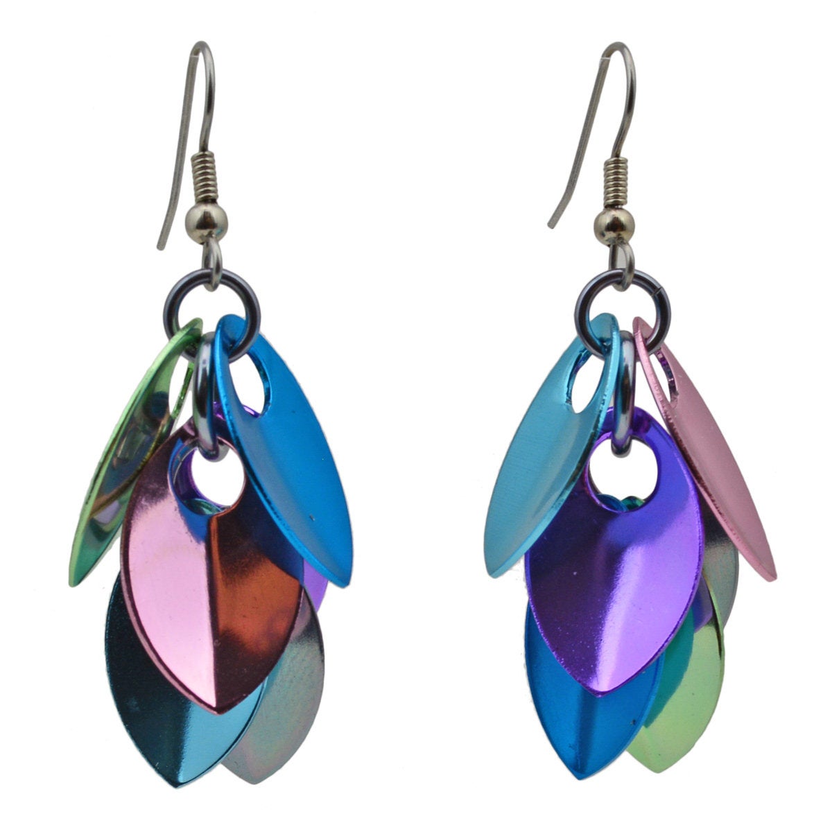 Cascading Leaves Short Earrings - Cosmic Unicorn