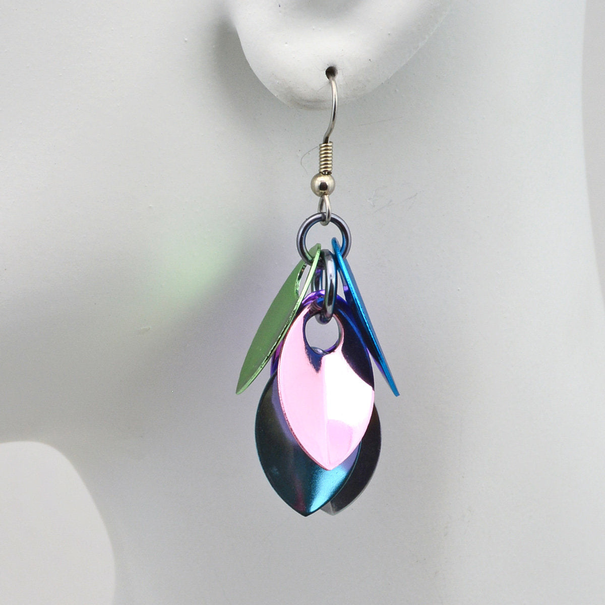 Cascading Leaves Short Earrings - Cosmic Unicorn