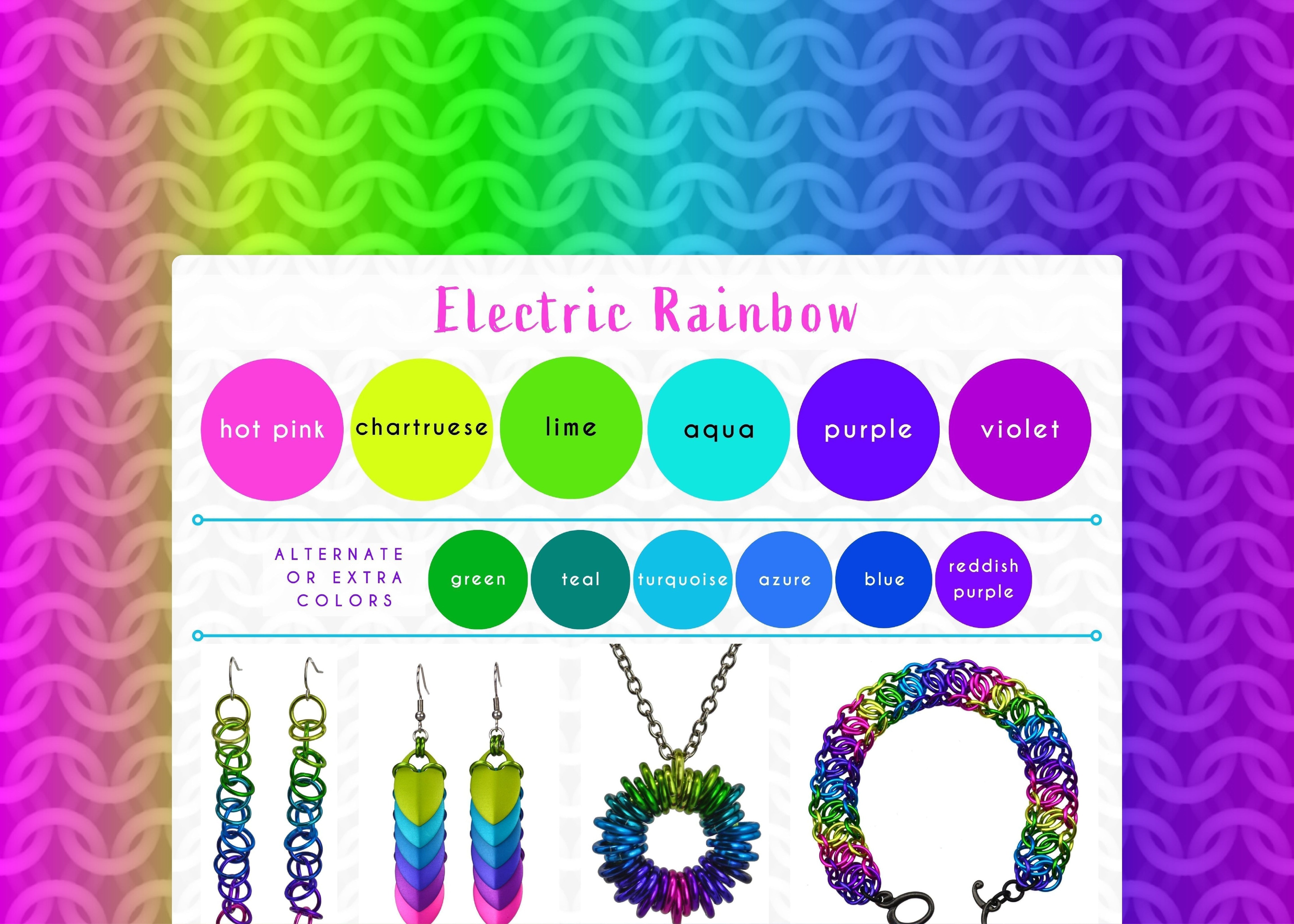 Electric Rainbow Color Palette - 80s Neon Vibes