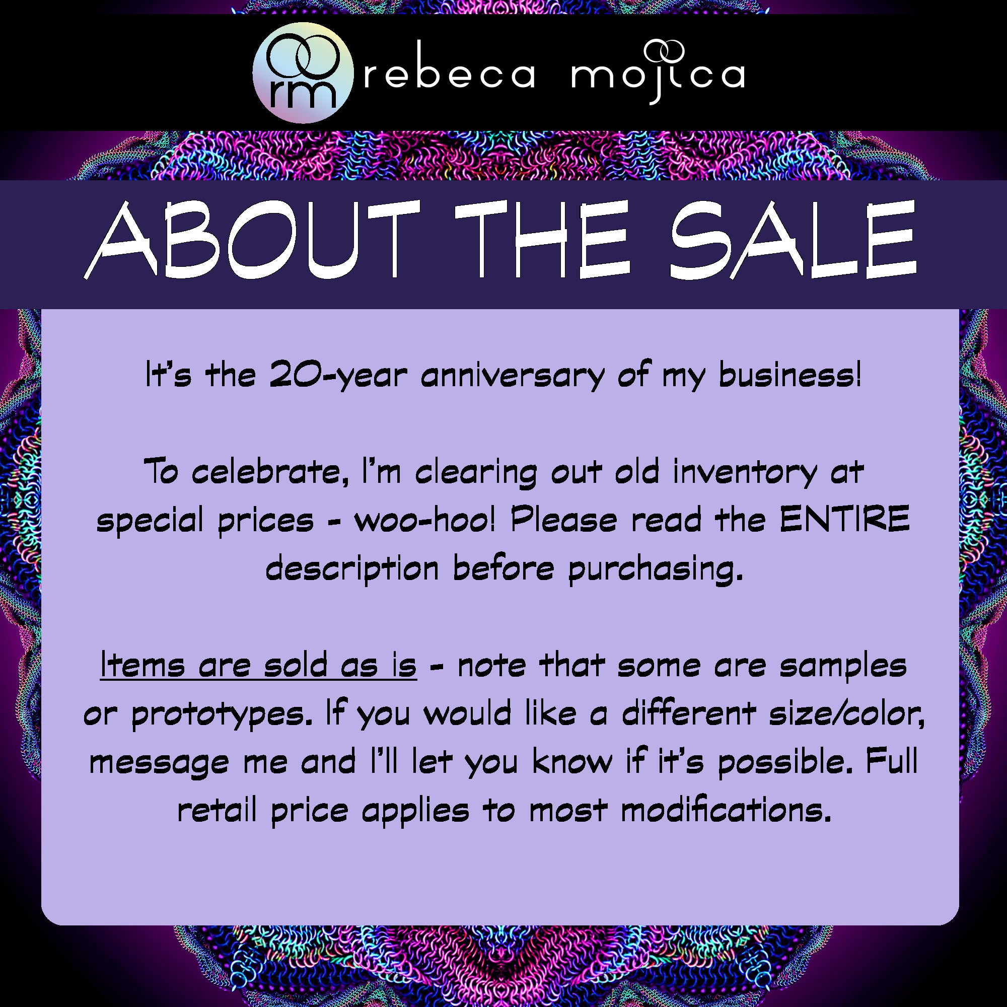 SALE: Mesh Diamond Pendant - Blue & Purple