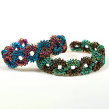 SALE: Coiled DNA Niobium & Sterling Bracelet - SMALL - Approx 7"