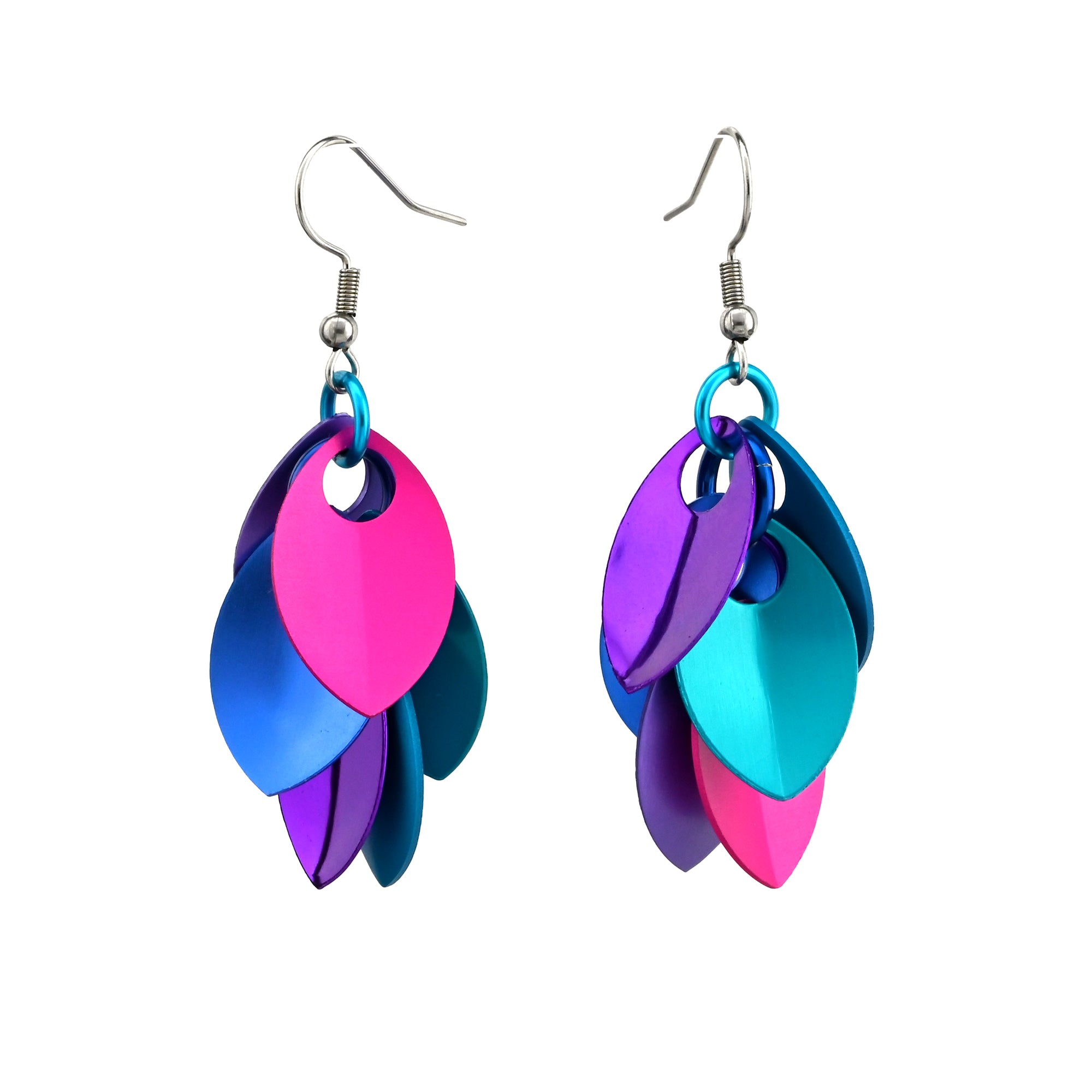 Cascading Leaves Short Earrings - Magical Butterfly