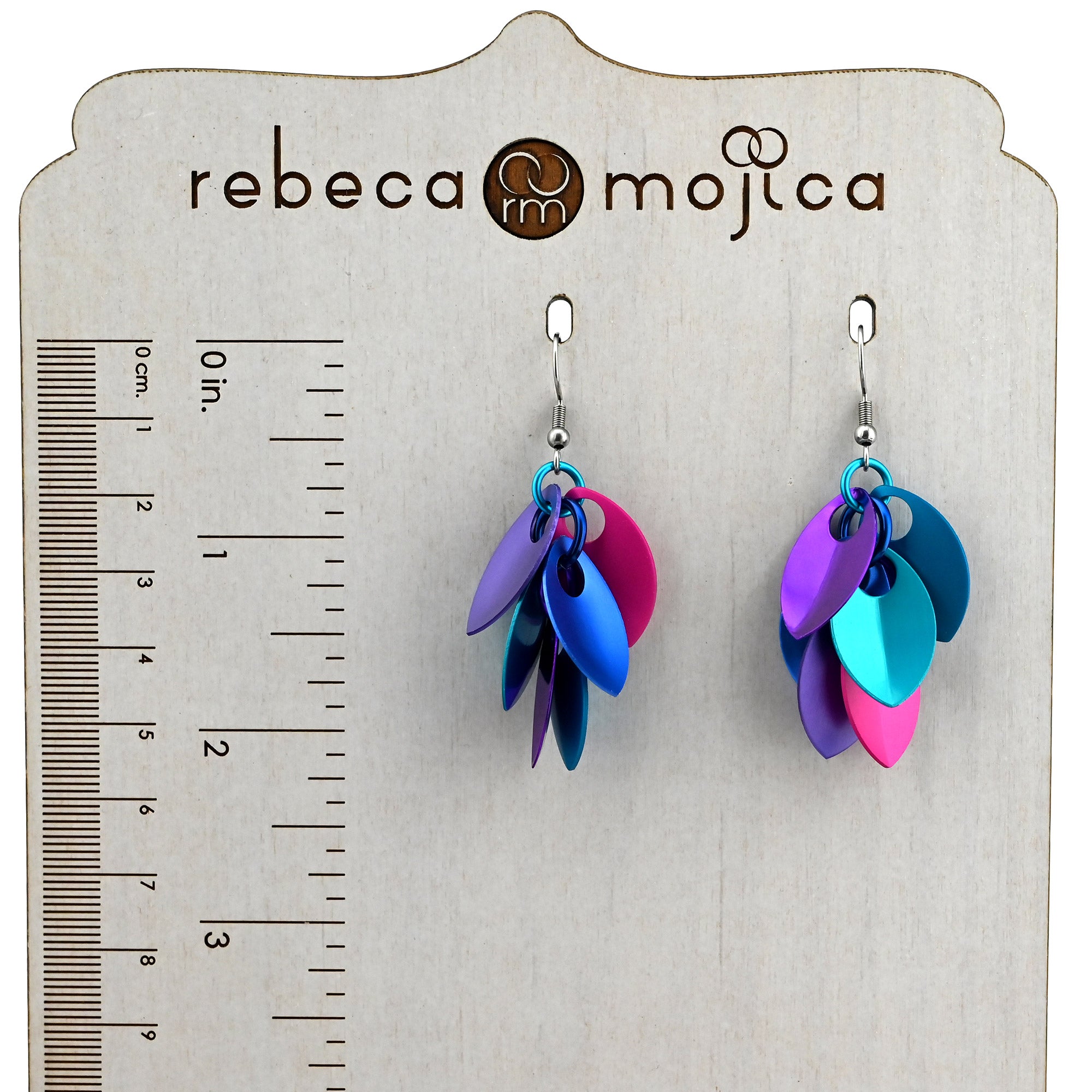 Cascading Leaves Short Earrings - Magical Butterfly