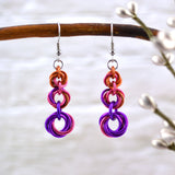 Knotted Graduated Earrings - Pink Sunrise