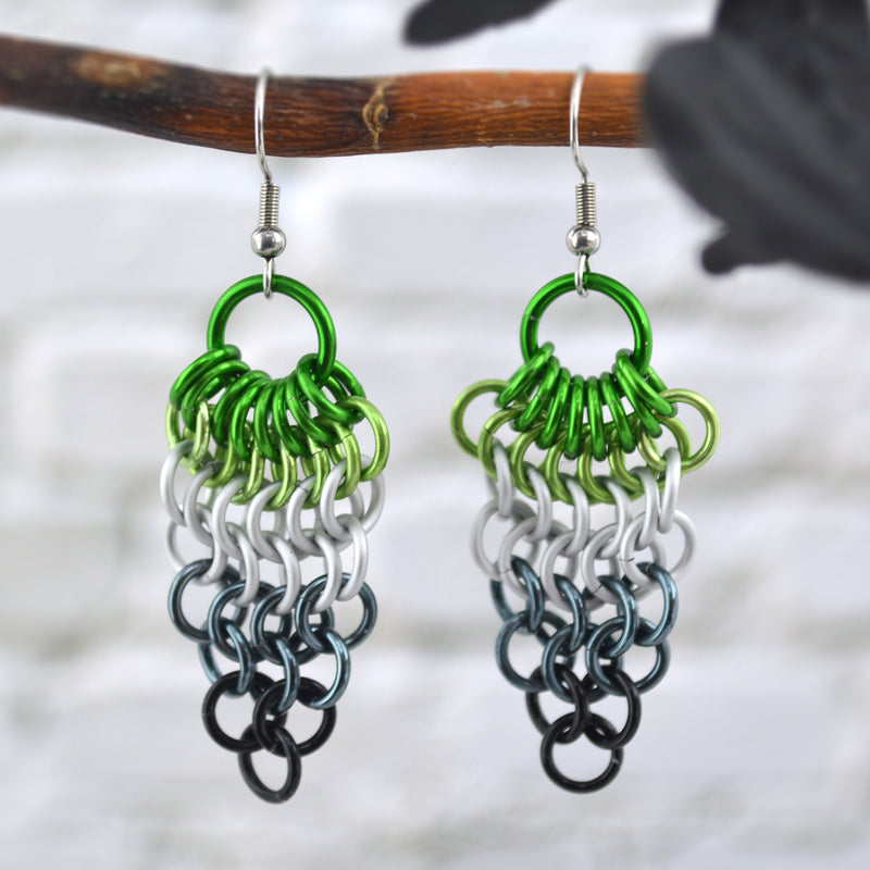 Aromantic Pride - Cluster Earrings