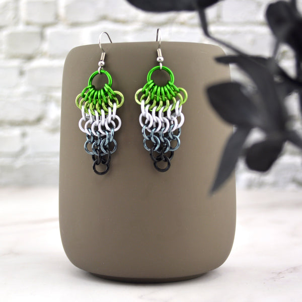 Aromantic Pride - Cluster Earrings